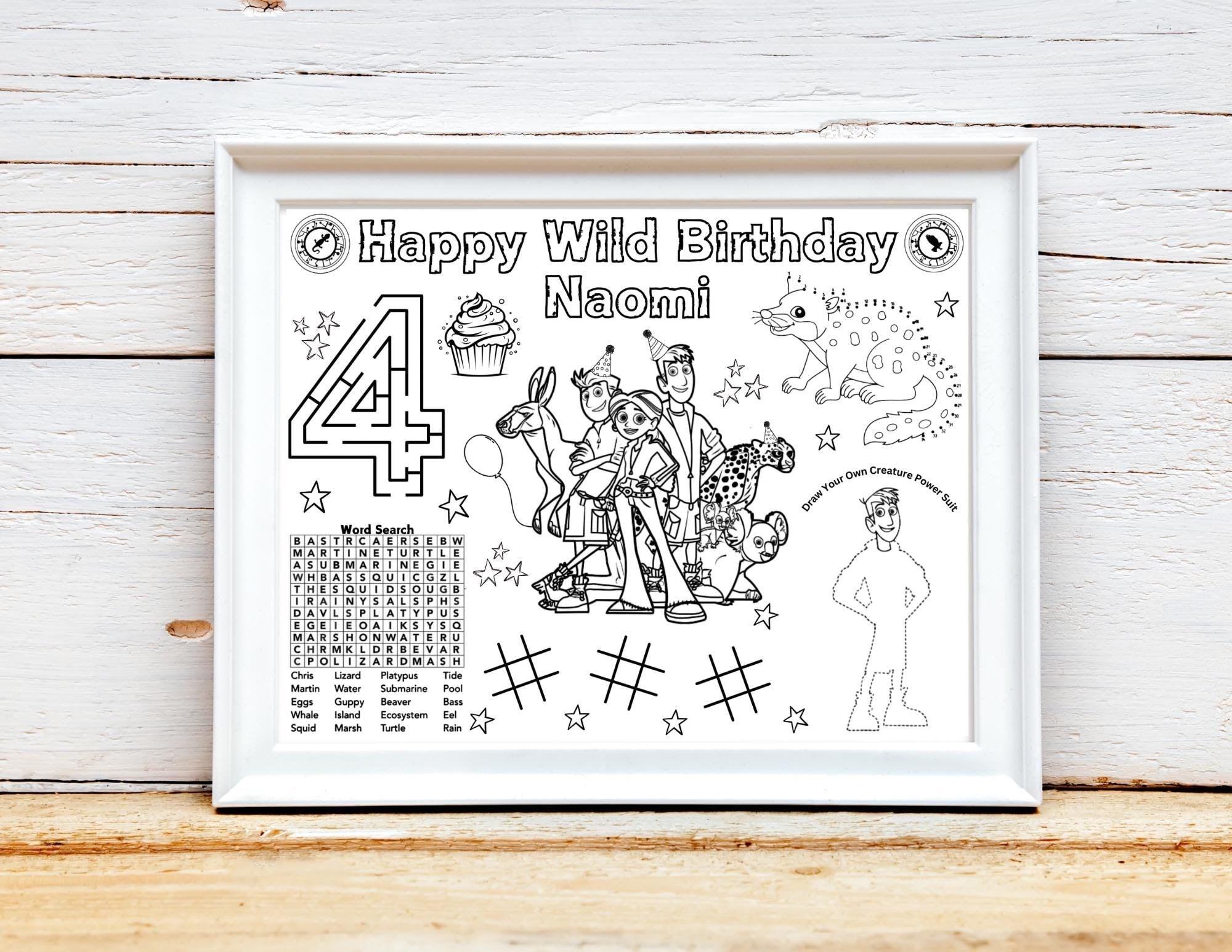 Party Activity Placemats