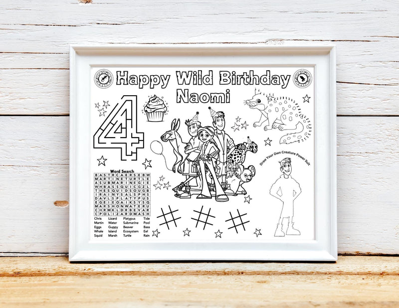 Party Activity Placemats