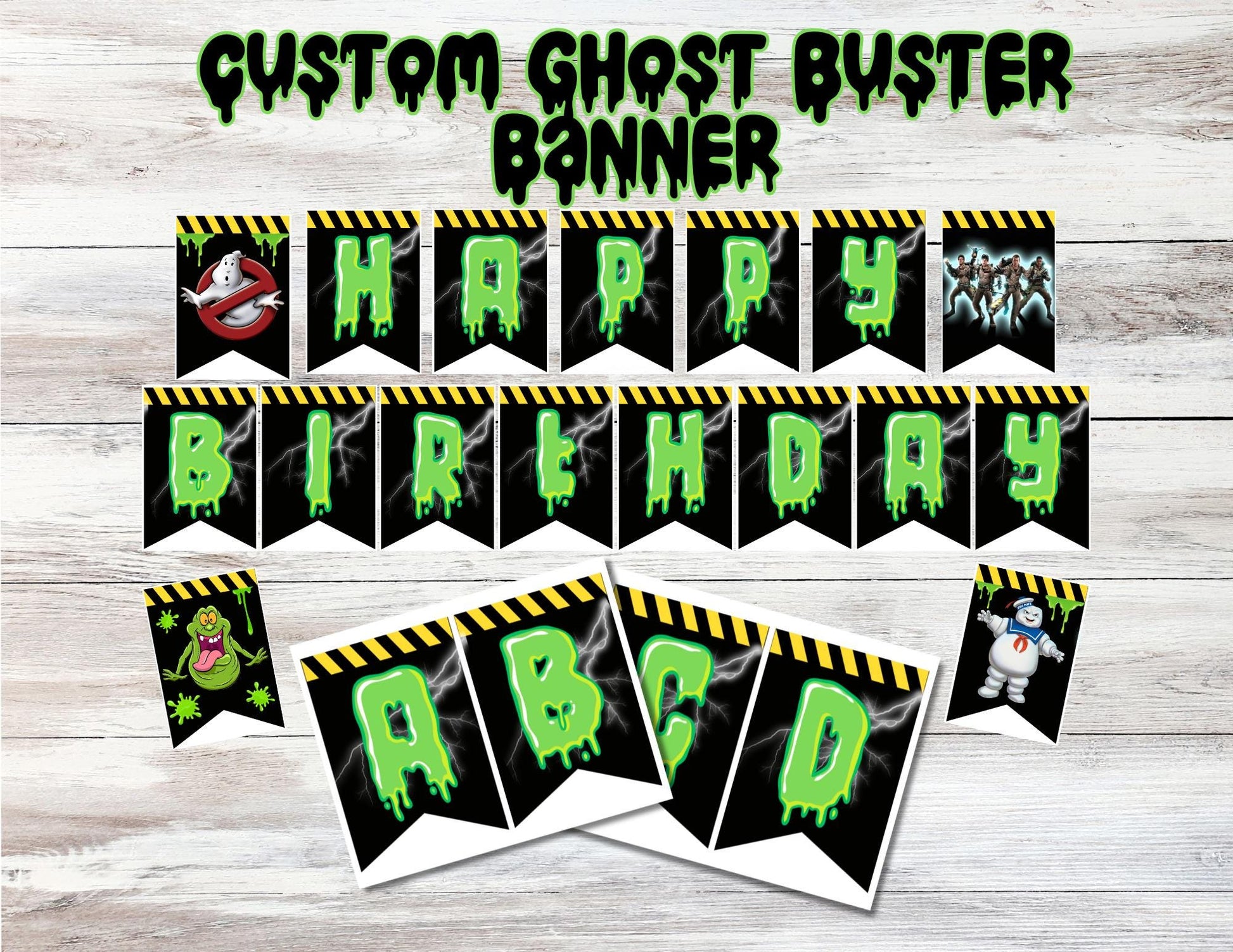 Personalized Ghostbusters Birthday Banner, Ghostbusters Movie Party Banner, Ghostbuster Party Decoration