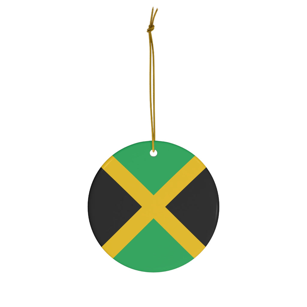 Personalized Jamaica Ceramic Ornament, Christmas Decor, Holiday Decorations, Jamaican Flag Print, Caribbean, World Travel, Vacation Souvenir