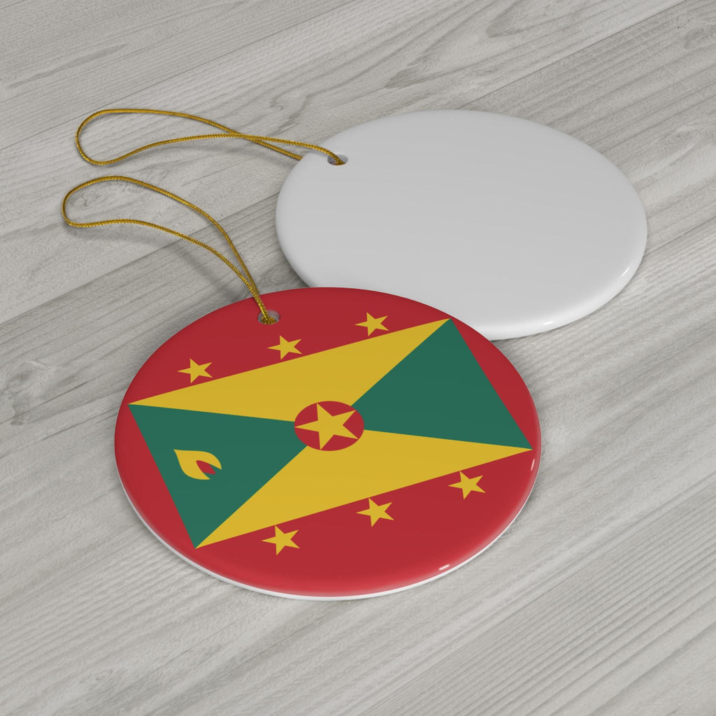 Personalized Grenada Ornament, Grenadian Flag Print, Caribbean, World Travel, Vacation Souvenir, Holiday Decorations, Grenada Trip 2024 Gift