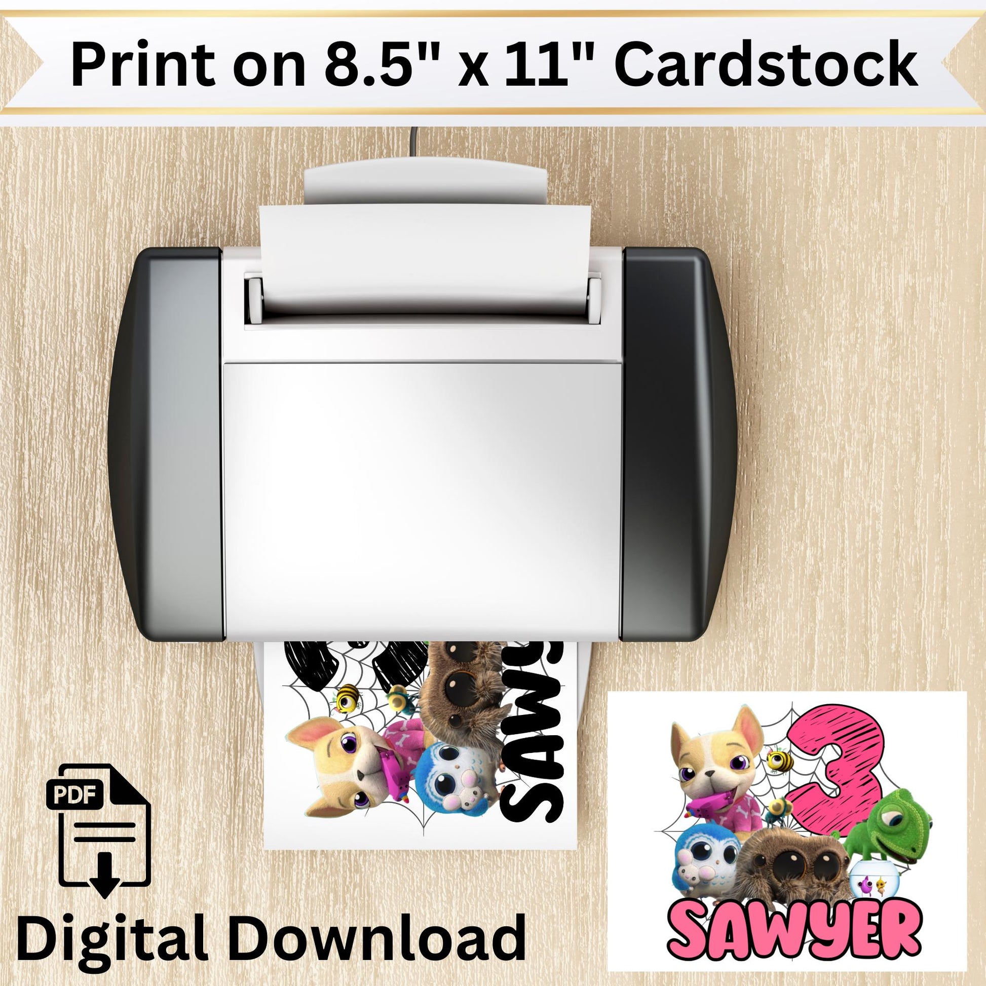 Personalized Lucas the Spider Cake Topper, Custom Lucas the Spider & Friends Party Decoration