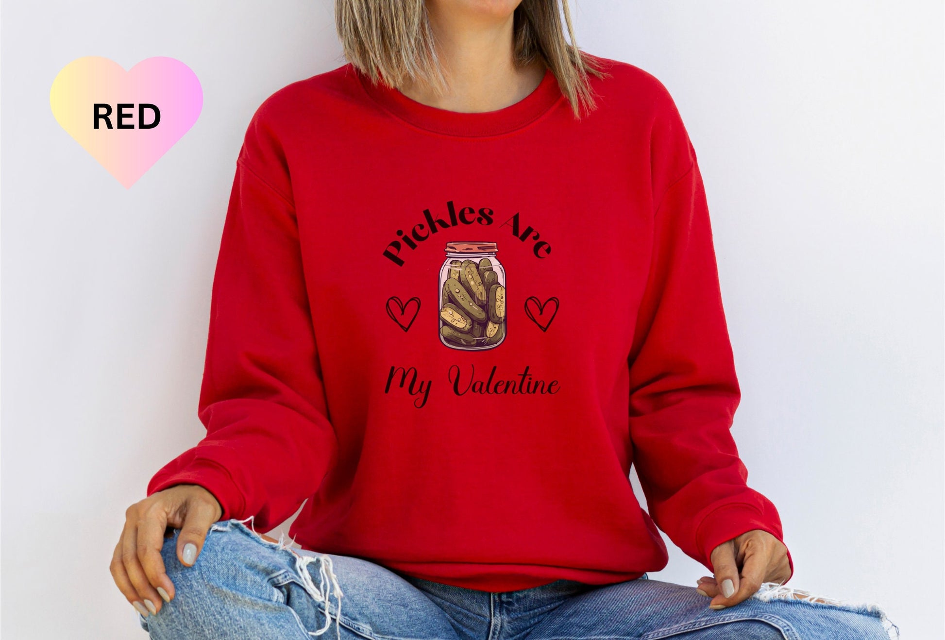 Pickle Sweatshirt, Valentine Pickle Sweatshirt, Pickle Lovers Hoodie, Pickle Crewneck Sweatshirt,Valentines Gift, Vintage Canned Pickles