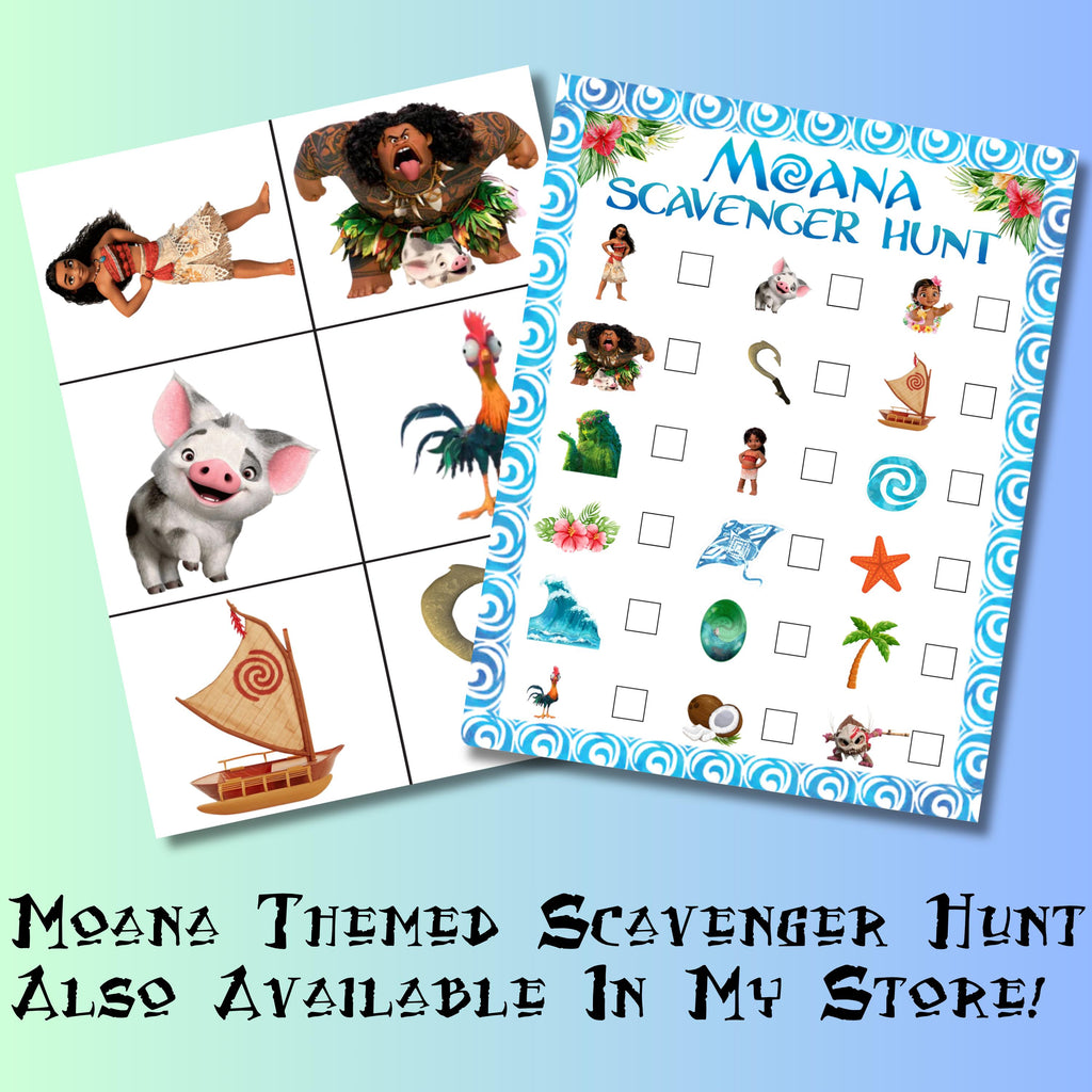 Personalized Moana Birthday Activity Placemat, Moana 2 Themed Party Favor