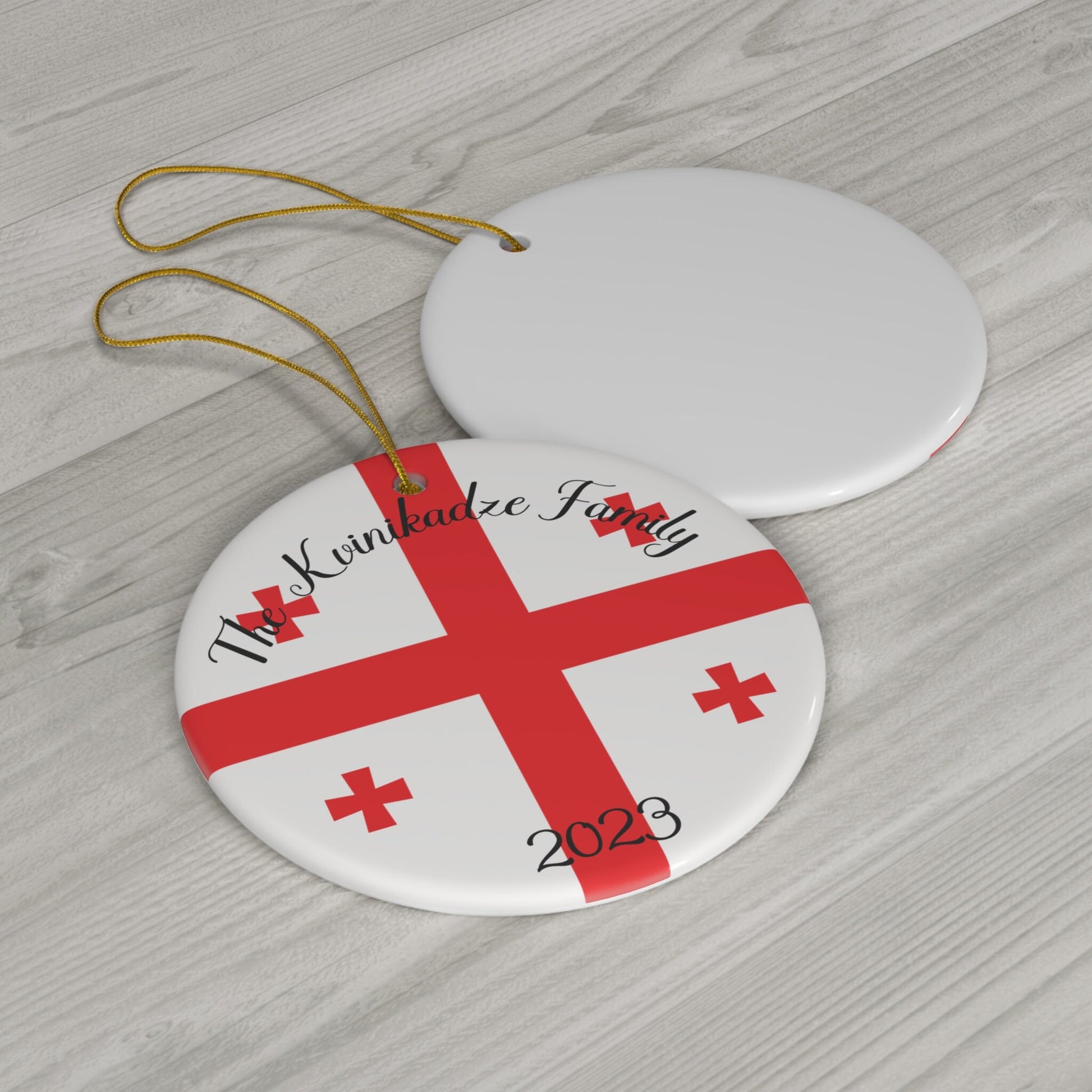 Personalized Georgia Christmas Ornament, Georgia Flag Ornament, Georgia Pride & Heritage Ornament, Vacation Souvenir Gift, World Travel Gift