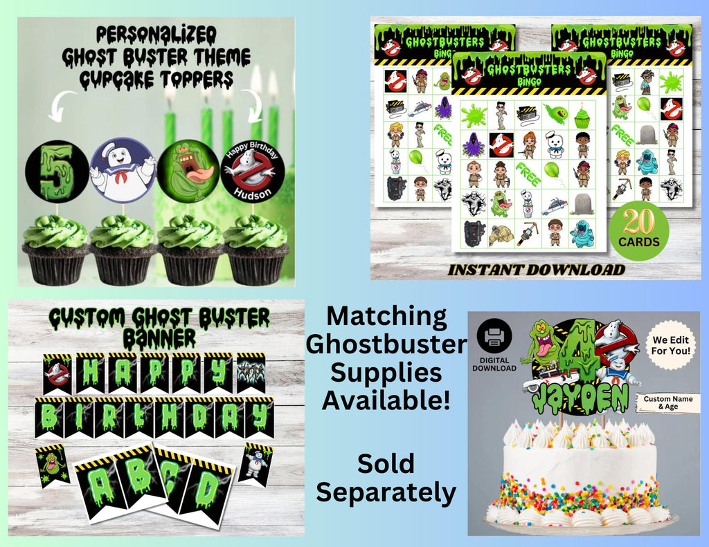 Personalized GhostBusters Birthday Activity Placemat, Custom Ghostbuster Party Favor