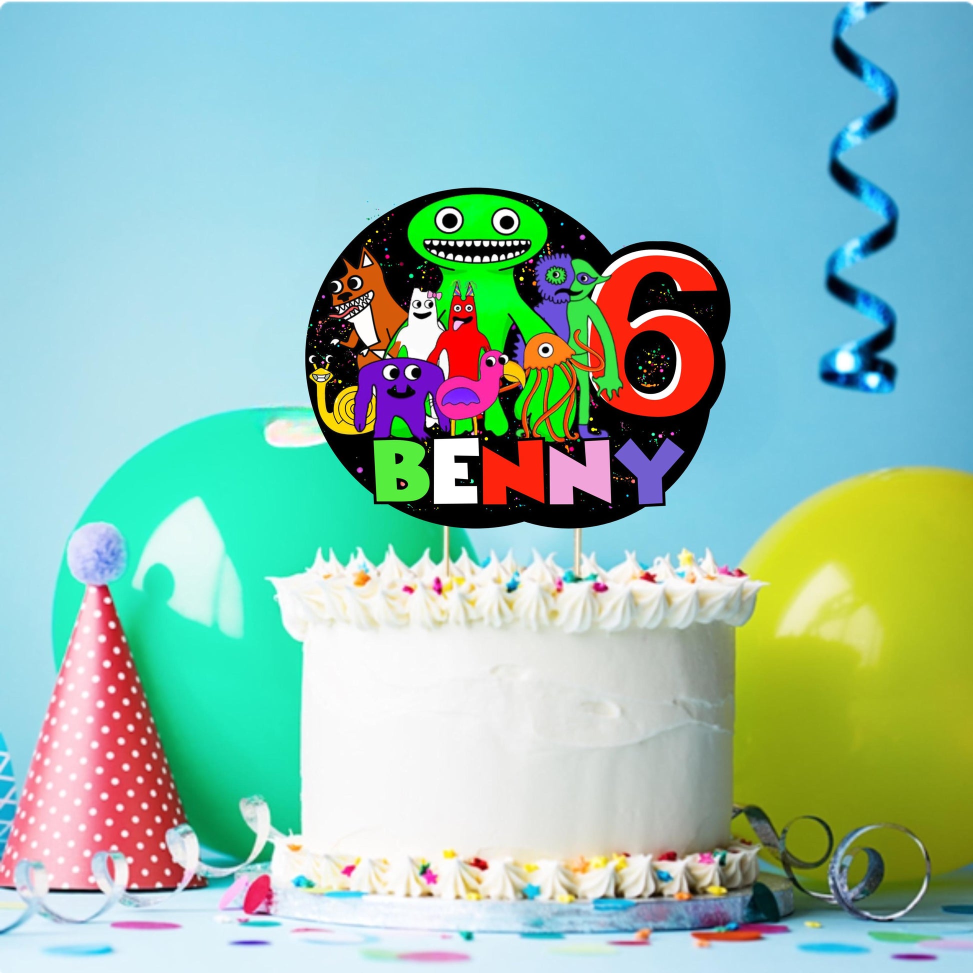 Personalized Garten of BanBan Cake Topper, Digital Download Garten of Ban Ban Cake Decor