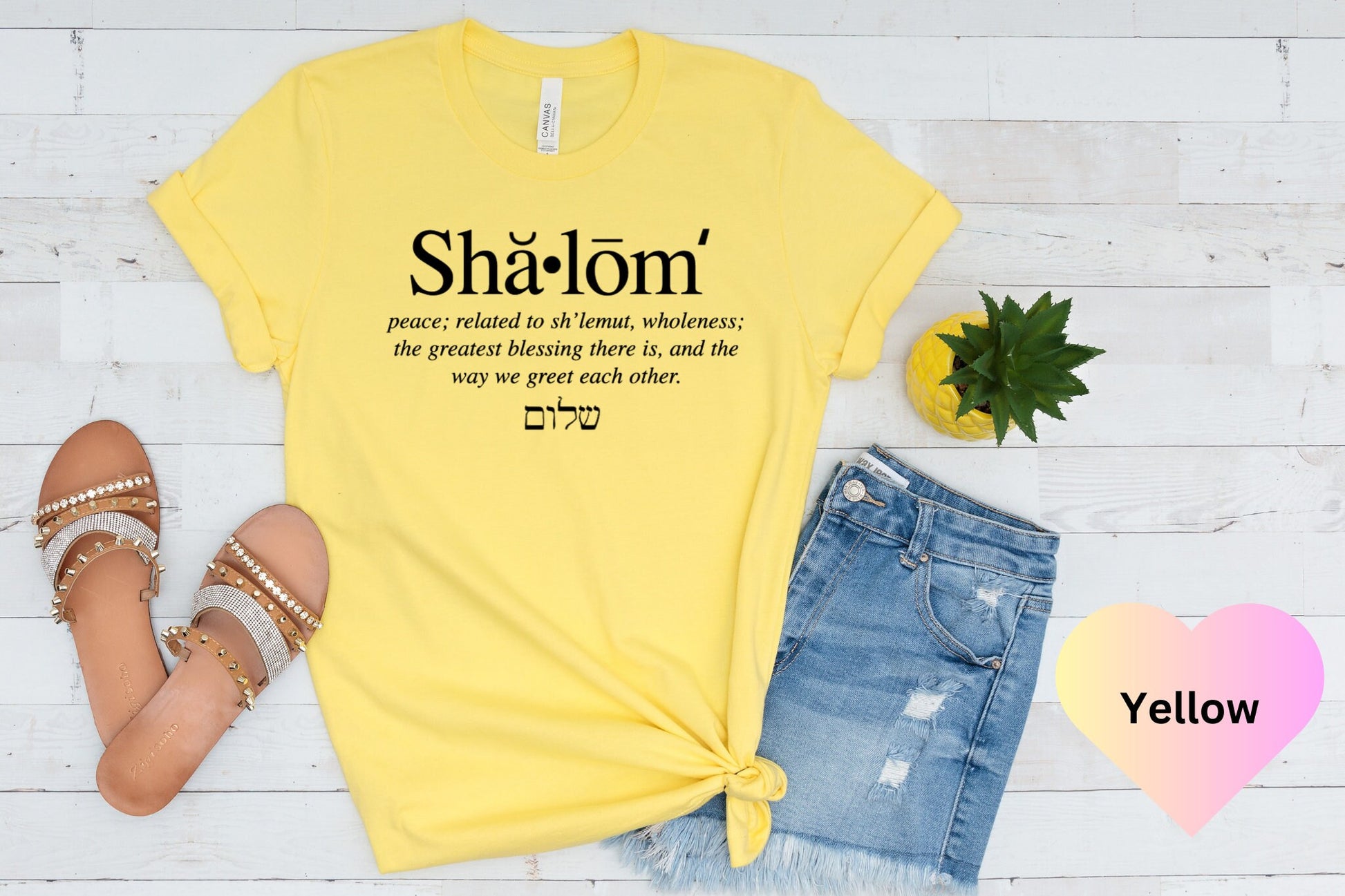 Hebrew Shalom Shirt, Jewish Symbols T-Shirt, Shalom Definition Shirt, Unisex Jewish Shirt