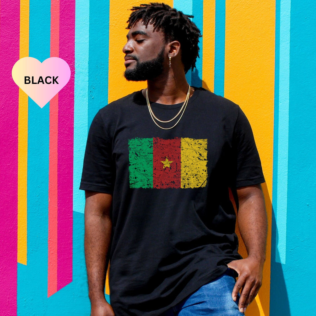 Cameroon Flag T-Shirt.Unisex Cameroon Roots Shirt.African Shirt, Black History.Proud Cameroonian Tee.Cameroon Travel Souvenir.Cameroon Pride