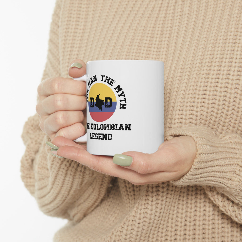 The Man The Myth The Colombian Legend Dad Mug, Colombian Mug, Colombia Flag Cup, Colombian Dad Gift,Funny Dad Mug,Colombian Decor,Latino Mug