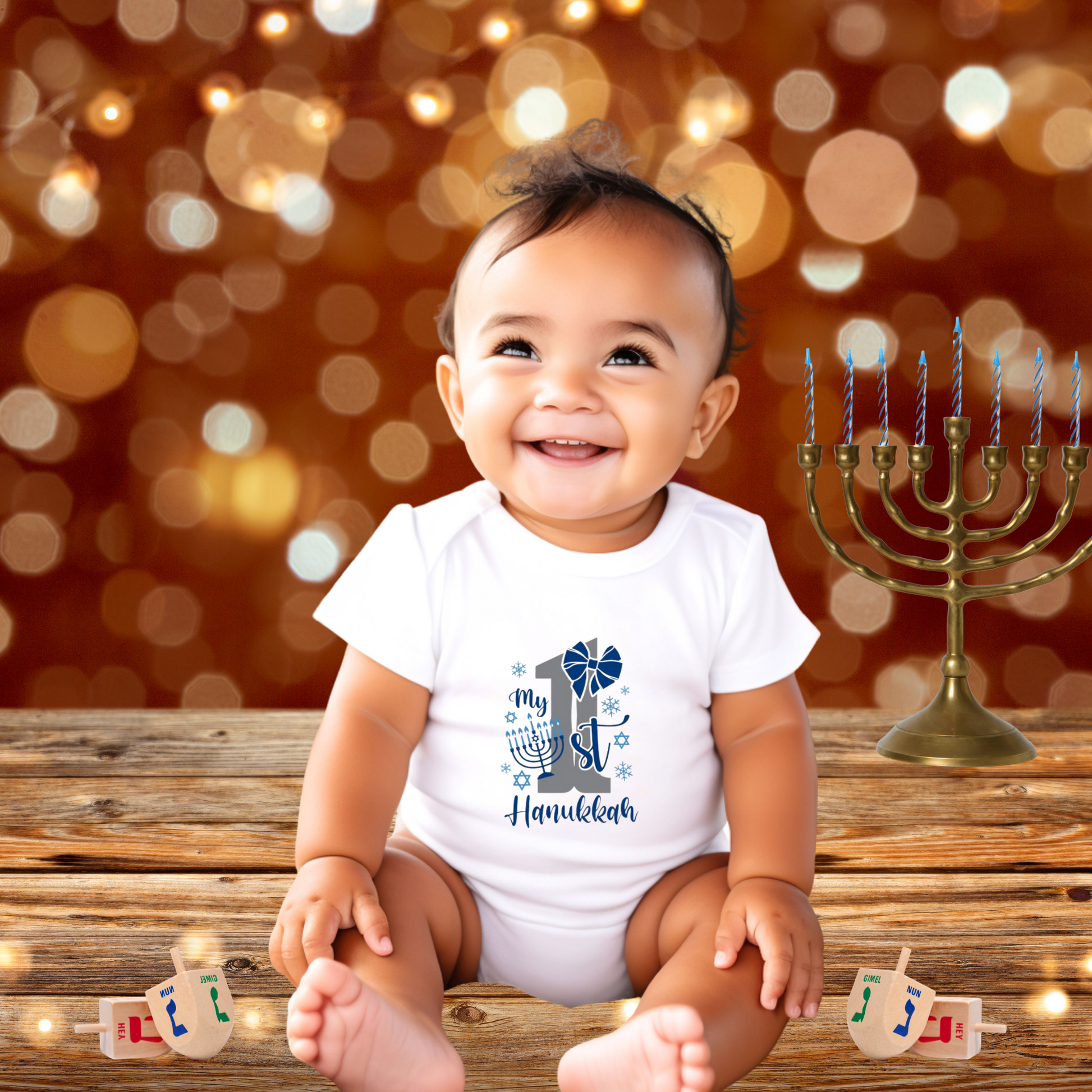 My 1st Hanukkah Kids Shirt, My First Chanukah Baby Onesie, Hanukkah Kids Shirt, Jewish Kids Clothing