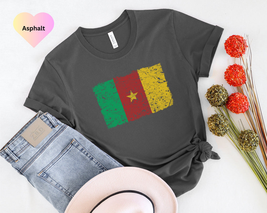 Cameroon Flag T-Shirt.Unisex Cameroon Roots Shirt.African Shirt, Black History.Proud Cameroonian Tee.Cameroon Travel Souvenir.Cameroon Pride