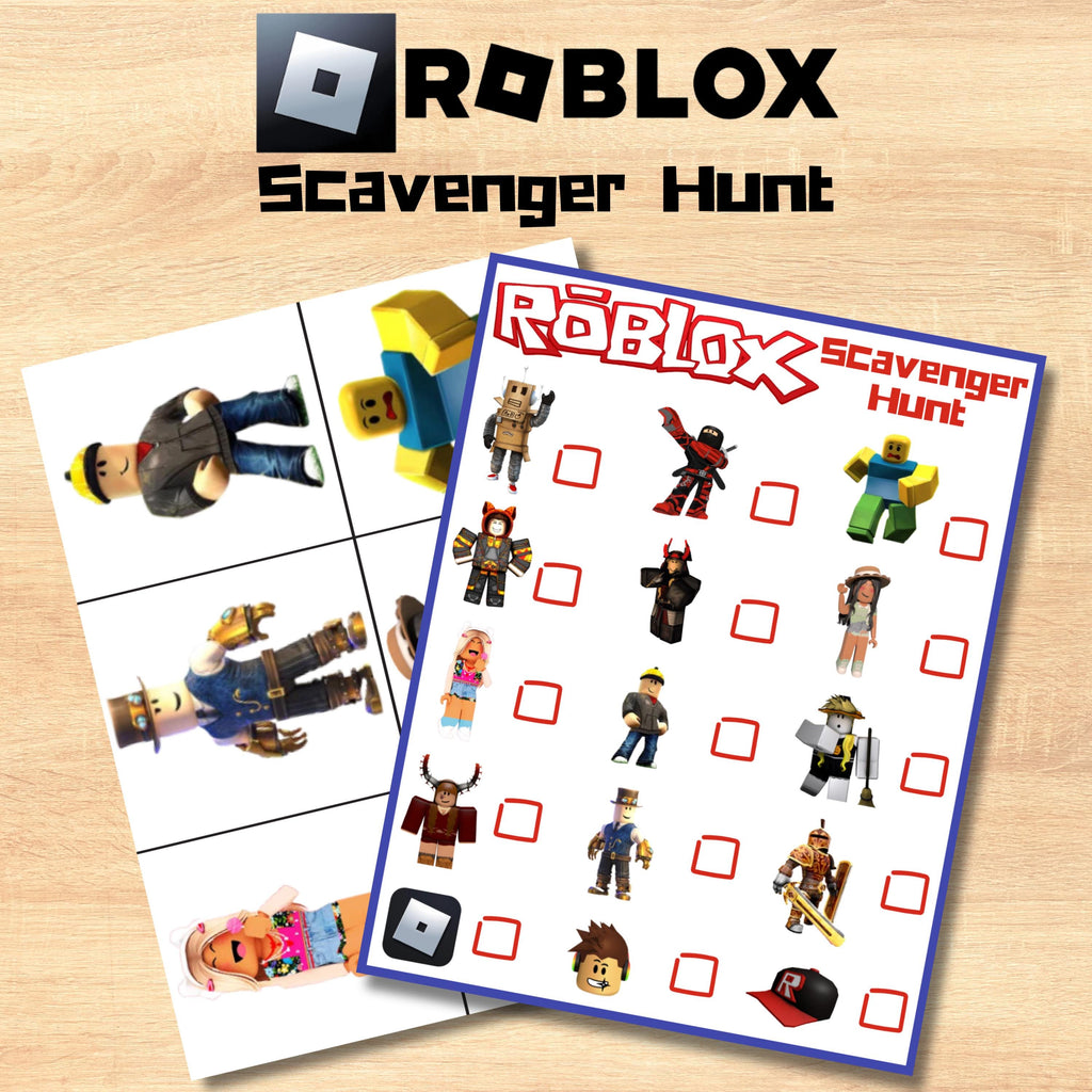 Roblox Inspired Scavenger Hunt Game, Printable Gamer Scavenger Hunt, Roblox Party, Roblox Inspired Treasure Hunt