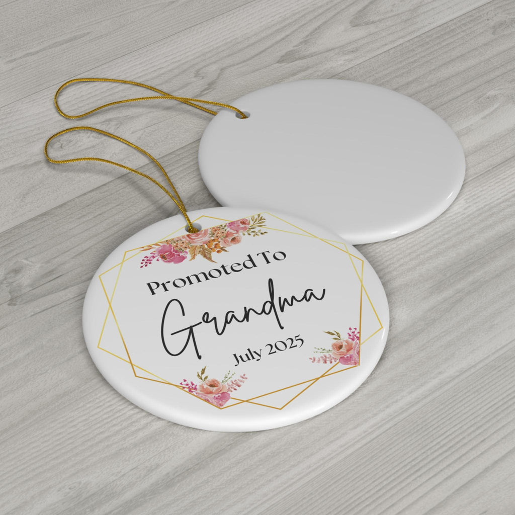 Promoted To Grandma Ornament, Personalized Grandma Ornament, Grandma To Be Gift, Grandparent Announcement, Pregnancy Announcement Ornament
