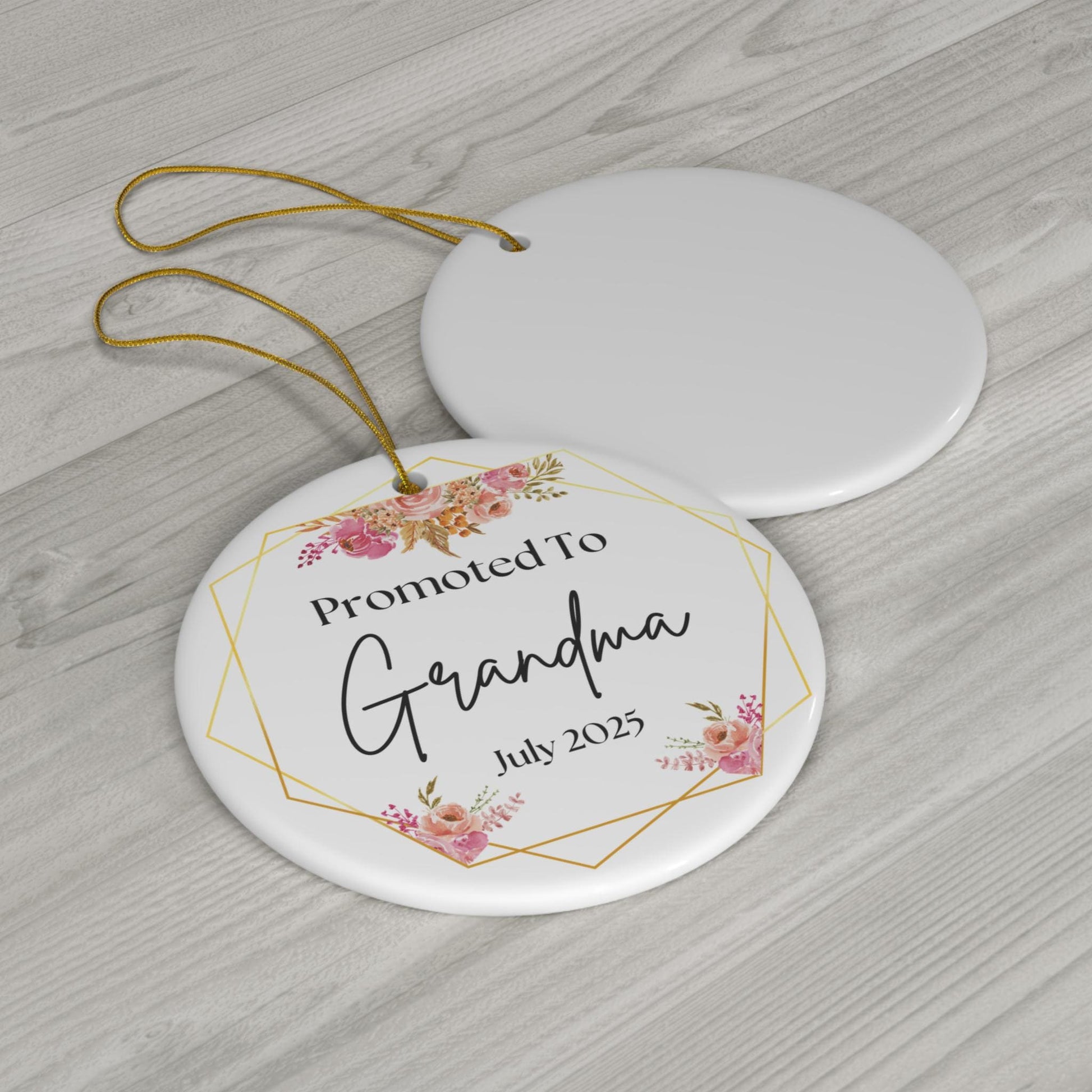 Promoted To Grandma Ornament, Personalized Grandma Ornament, Grandma To Be Gift, Grandparent Announcement, Pregnancy Announcement Ornament