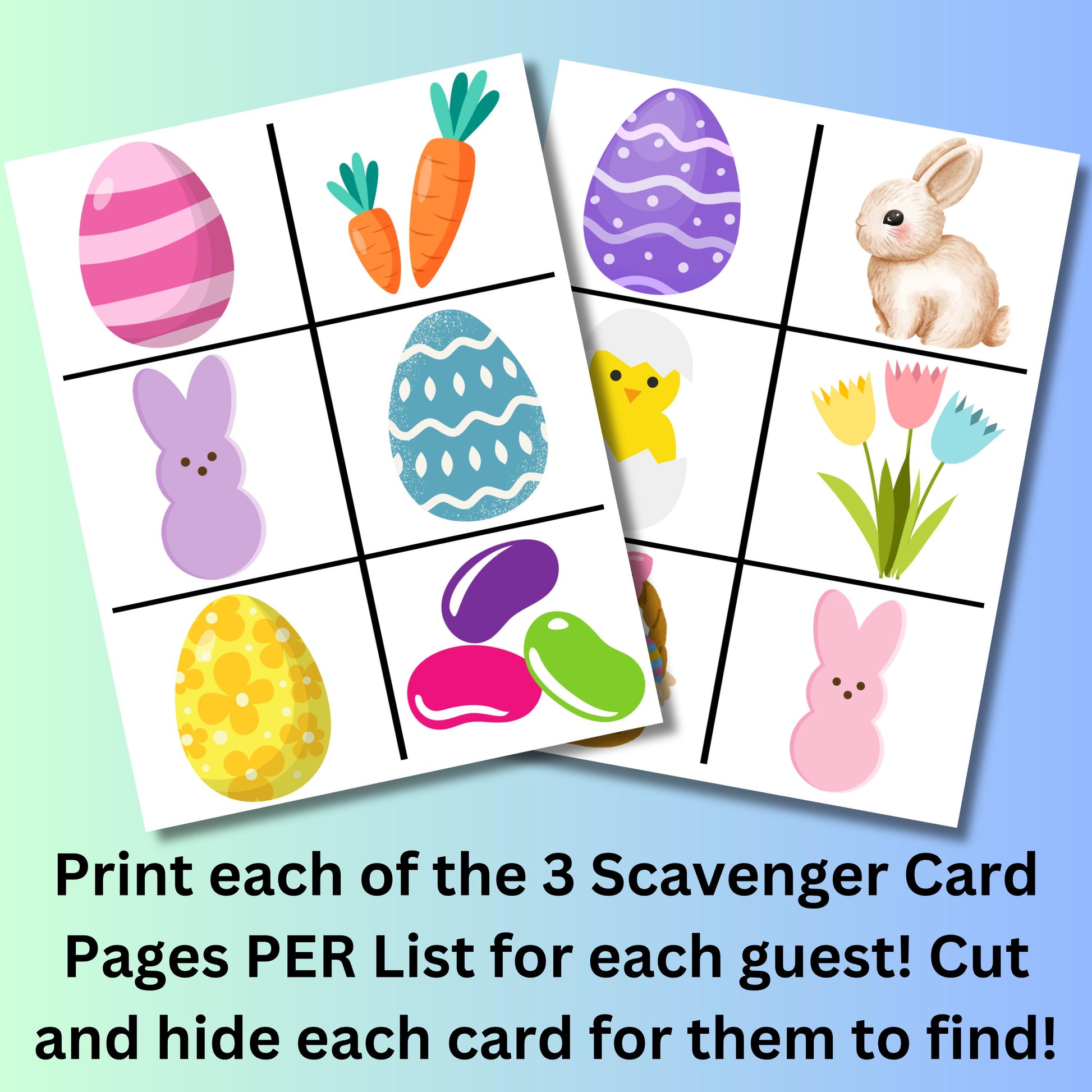 Printable Easter Scavenger Hunt, Instant Download Spring Treasure Hunt, Kids Easter Egg Scavenger Hunt, Easter Games, Easter Party Games