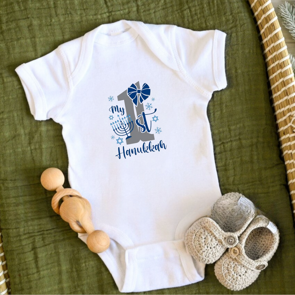My 1st Hanukkah Kids Shirt, My First Chanukah Baby Onesie, Hanukkah Kids Shirt, Jewish Kids Clothing