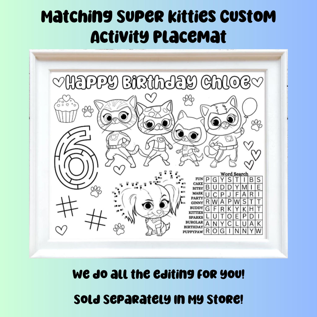 Printable Super Hero Kitties Scavenger Hunt, Hero Kitties Party Game, Kitties Party Favor, Kitty Instant Download Treasure Hunt Game