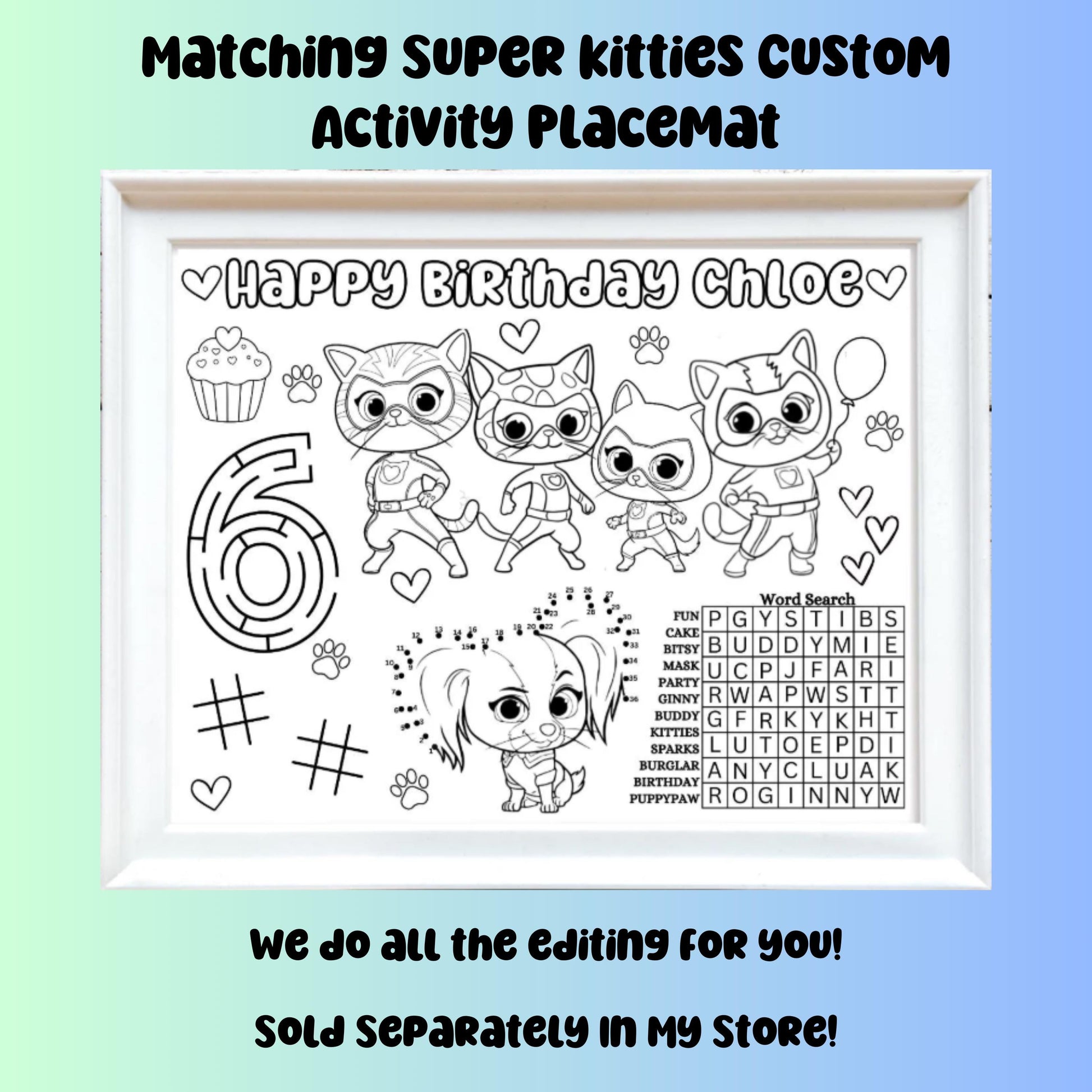 Printable Super Hero Kitties Scavenger Hunt, Hero Kitties Party Game, Kitties Party Favor, Kitty Instant Download Treasure Hunt Game