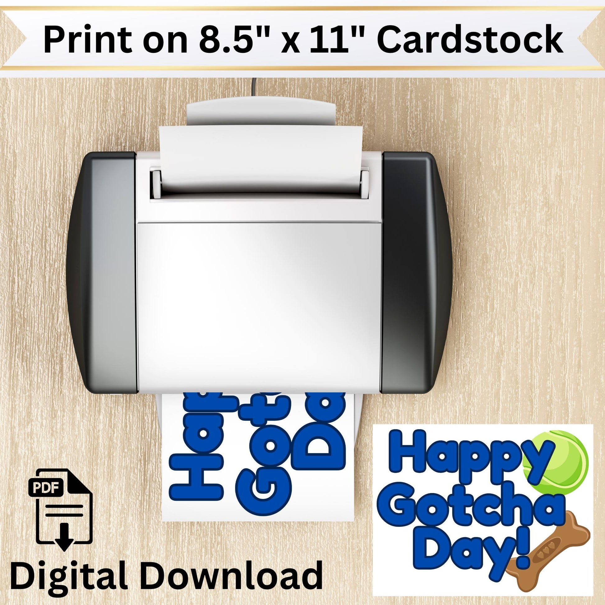 Dog Birthday Cake Topper, Dog Birthday Party, Pet Birthday Celebration, Dog Pawty, Birthday Cake for Dogs, Instant Gotcha Day Cake Topper