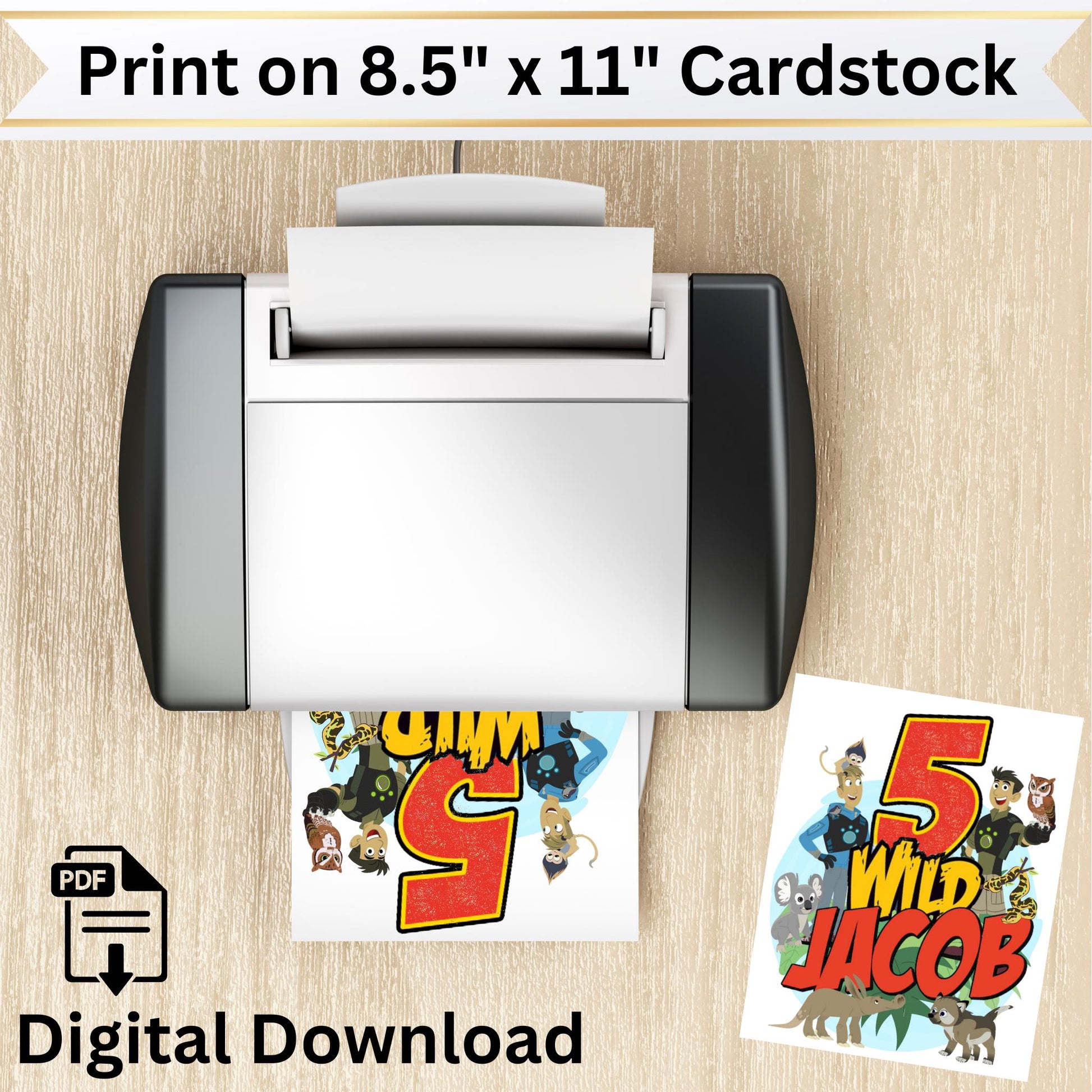 Personalized Printable Wild Kratts Cake Topper, Wild Kratts Party Decoration