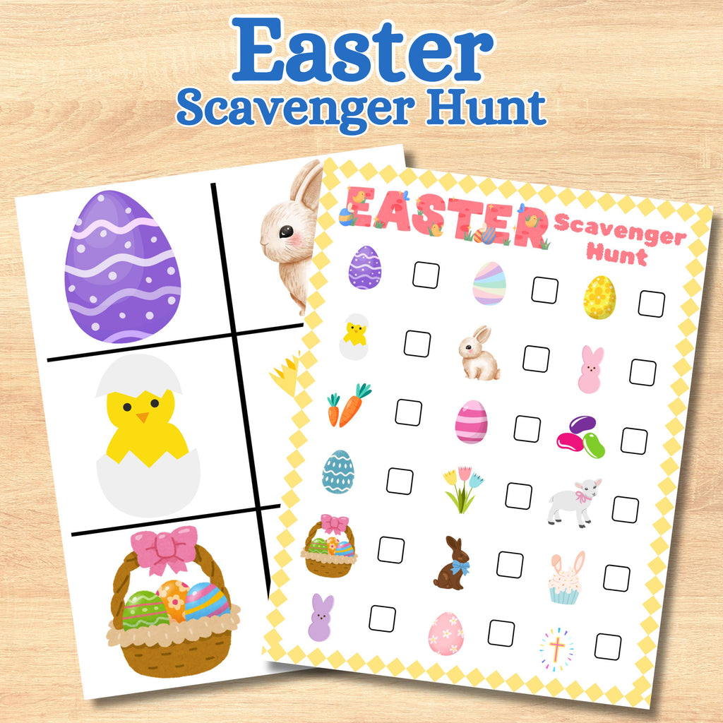 Printable Easter Scavenger Hunt, Instant Download Spring Treasure Hunt, Kids Easter Egg Scavenger Hunt, Easter Games, Easter Party Games