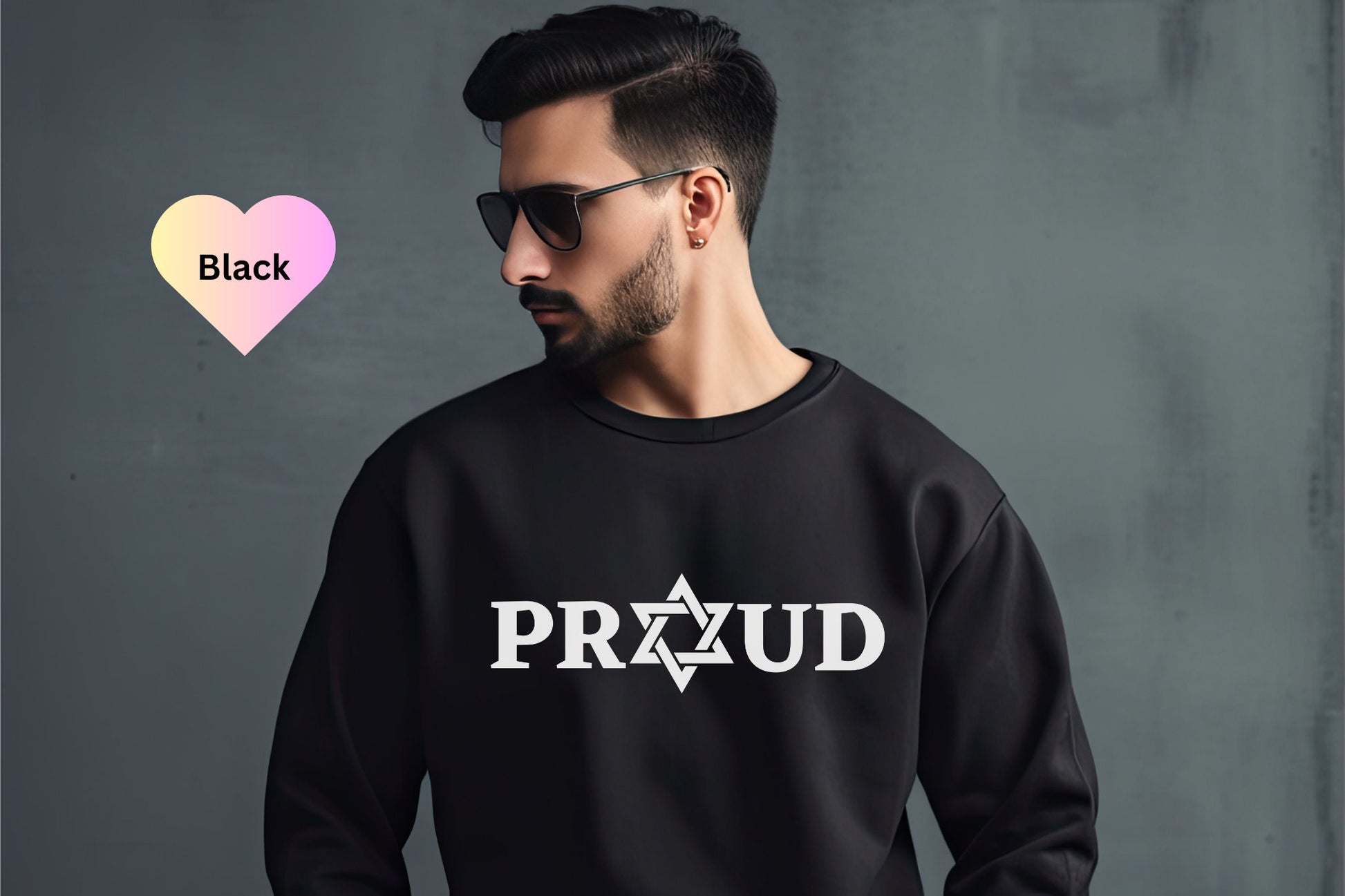 Proud Jewish Sweatshirt, Hanukkah Gift, Holiday Sweater, Chanukah Sweater, Jewish Clothing, Shalom Sweatshirt, Jewish Heritage, Star David