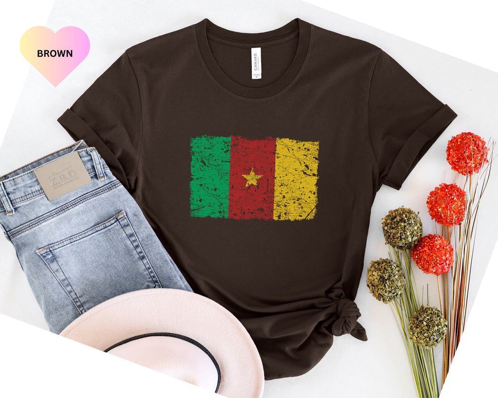 Cameroon Flag T-Shirt.Unisex Cameroon Roots Shirt.African Shirt, Black History.Proud Cameroonian Tee.Cameroon Travel Souvenir.Cameroon Pride