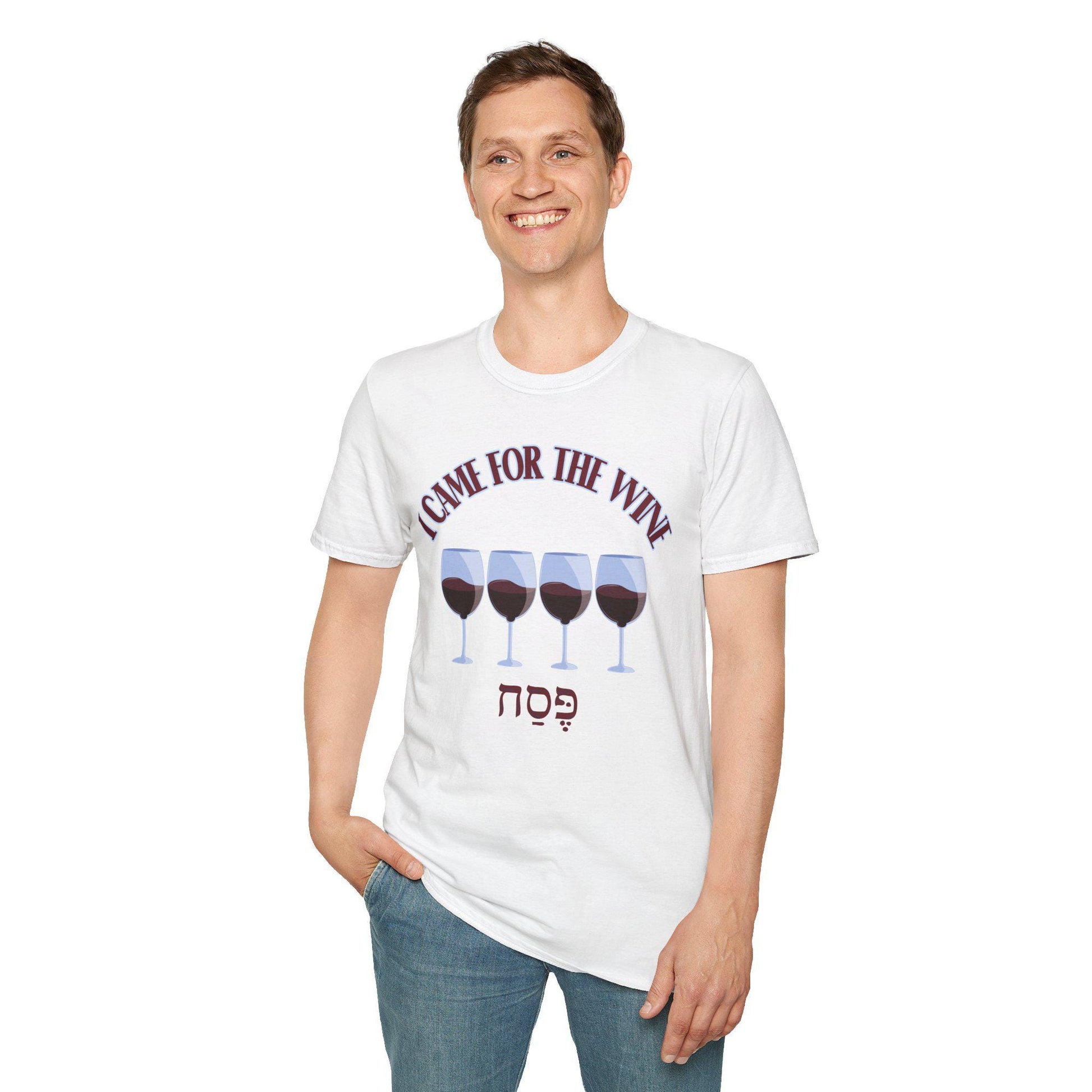 Passover Unisex T-shirt, I Came for the Wine Funny Passover Shirt, Passover Gift, Religious T-shirt, Pesach Shirt, Jewish Holiday Shirt
