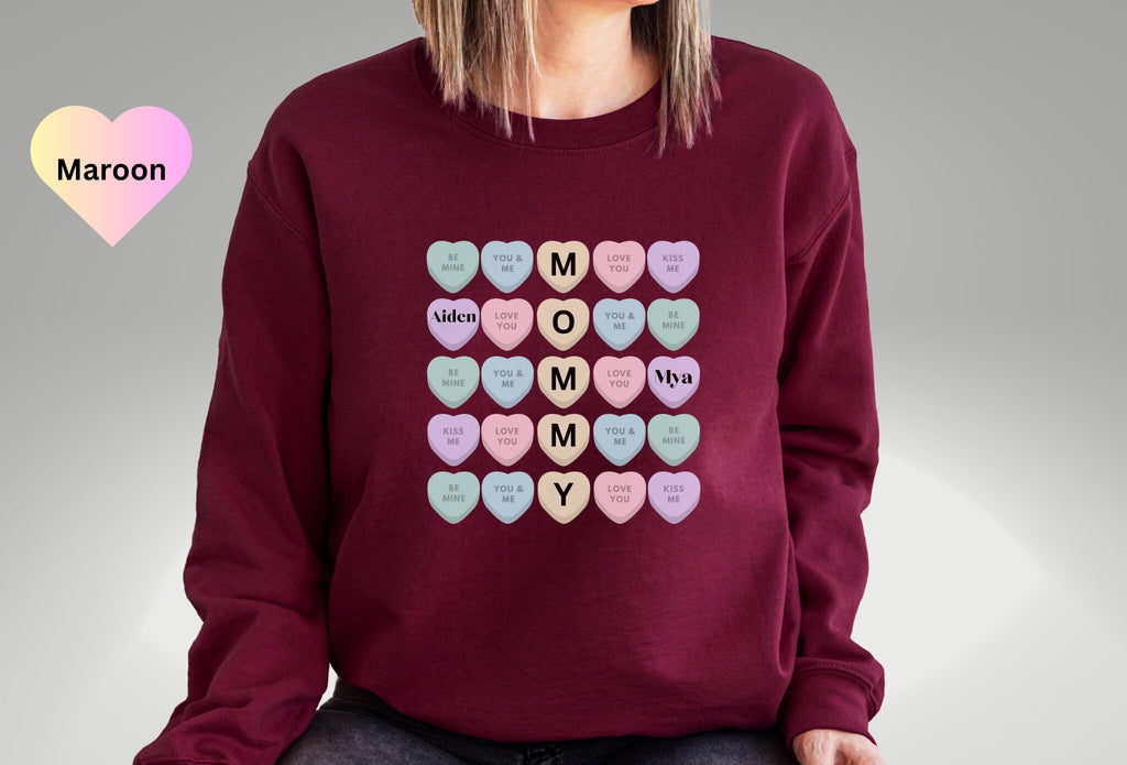Personalized Mama sweatshirt, Custom Mama Shirt, Mother's Day Shirt, Mama With Children Names, Custom Mommy Sweatshirt, Valentines Mom Gift