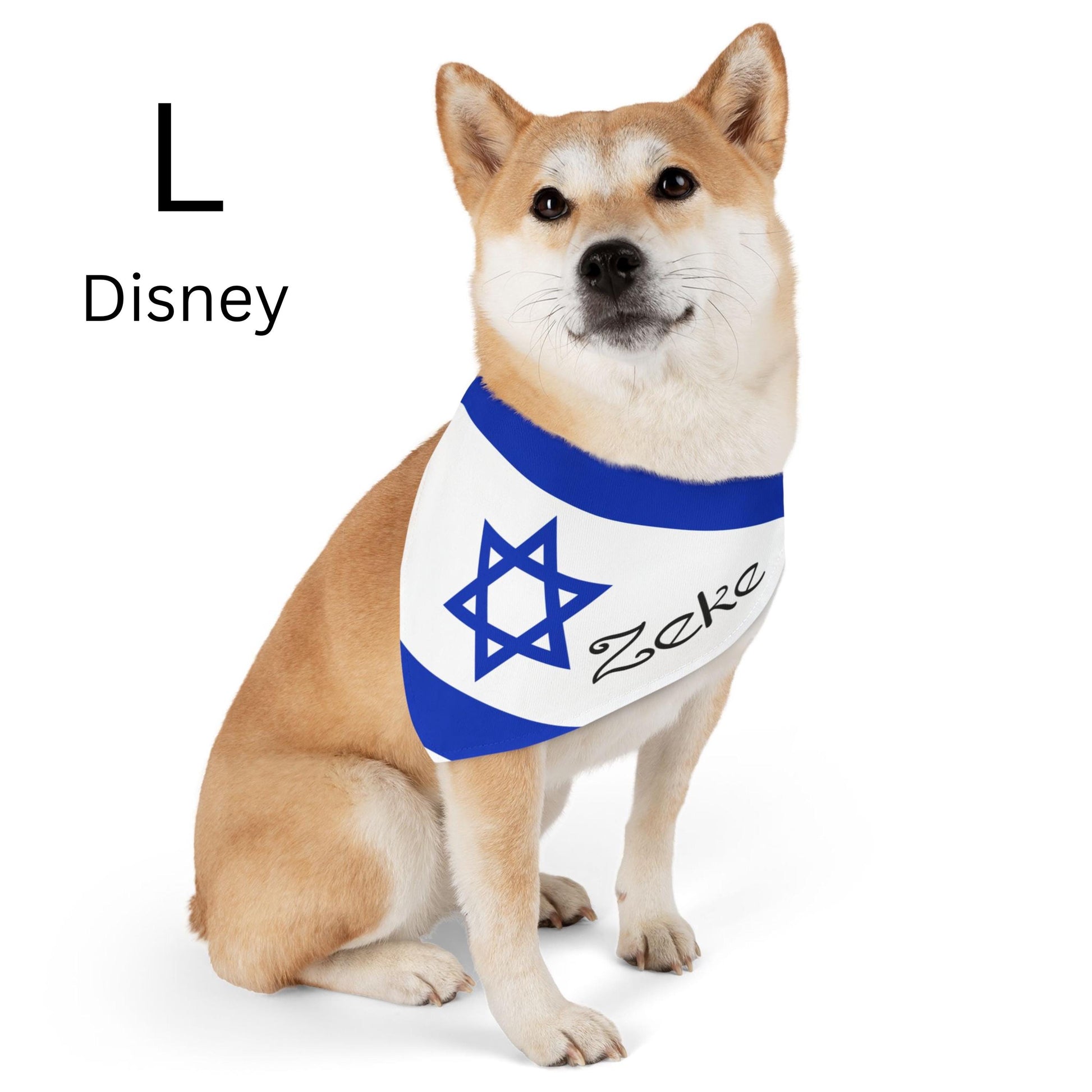 Israel Flag Personalized Dog Bandana, Israeli Flag, Pet Bandana, Dog Collar, dog lover gift, Cat Israel Bandana, Israel Pet Neckware