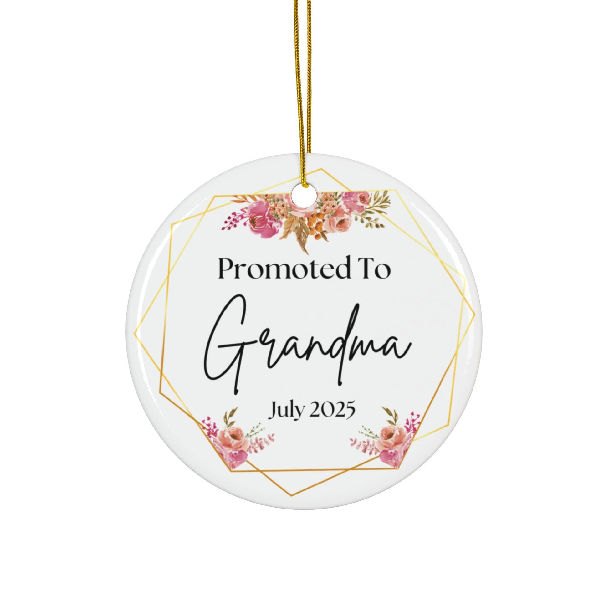Promoted To Grandma Ornament, Personalized Grandma Ornament, Grandma To Be Gift, Grandparent Announcement, Pregnancy Announcement Ornament
