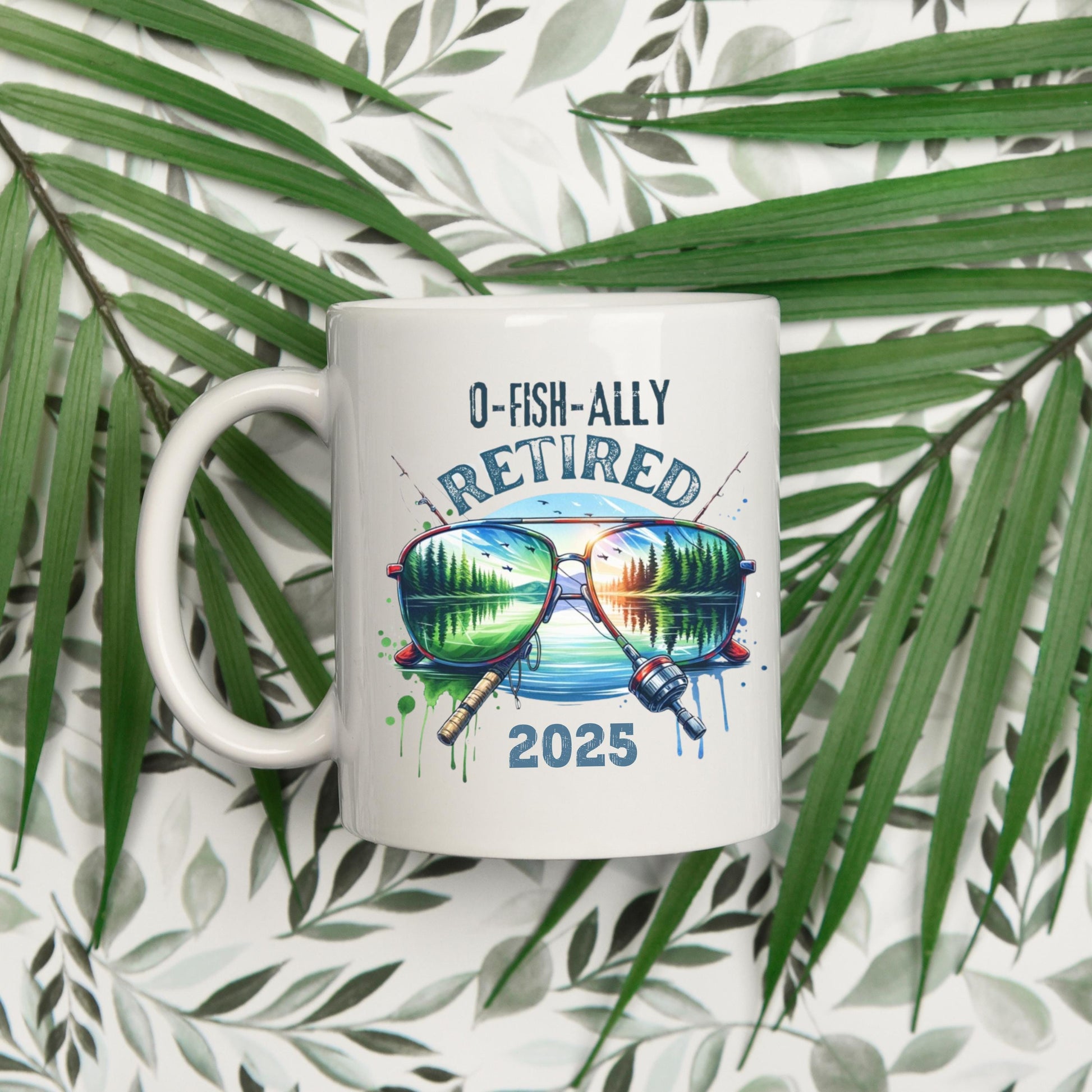 O-Fish-Ally Retired Fishing Mug, Fishing Retirement Gift, Funny Retirement Cup, Custom Fishing Lover Mug  Fisherman Gift, Custom Fishing Cup