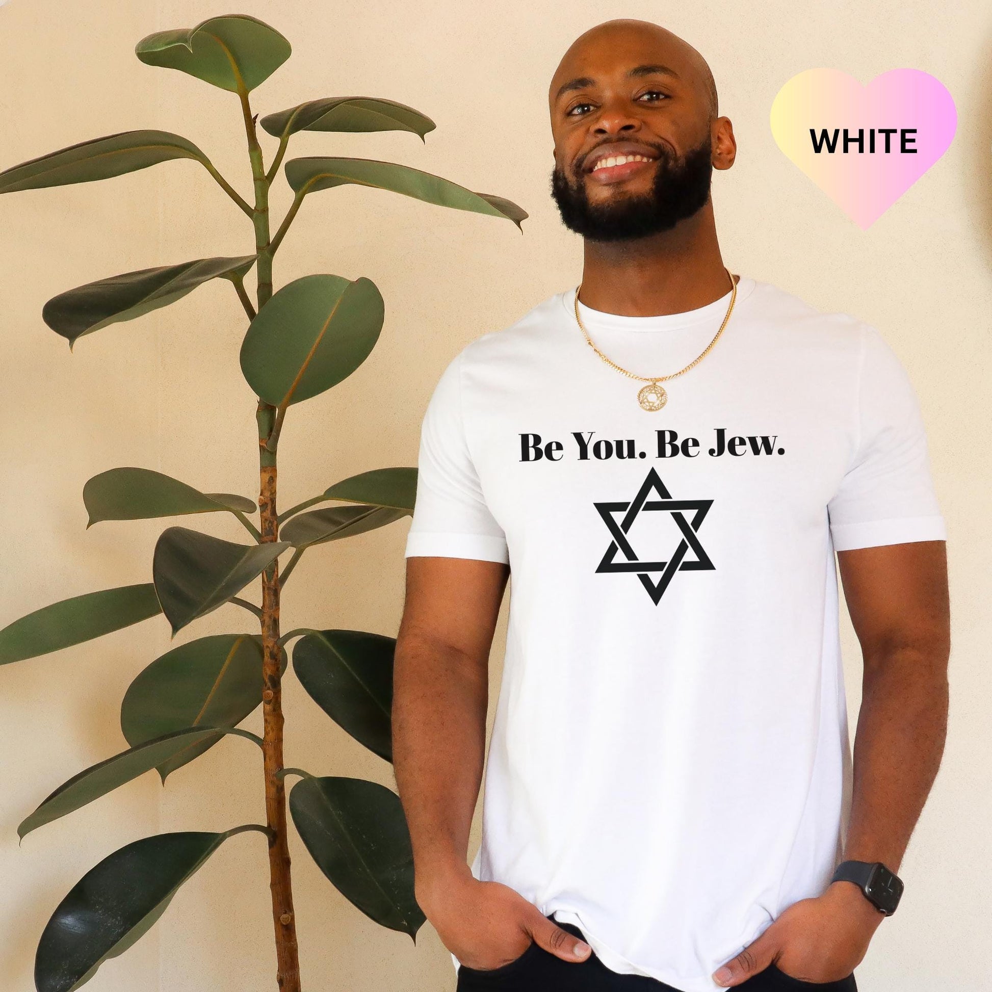 Be You. Be Jew. Unisex Jersey Short Sleeve Tee - Inspirational T-Shirt for Jewish Pride, Gift for Hanukkah, Jewish Holidays, Everyday Wear,