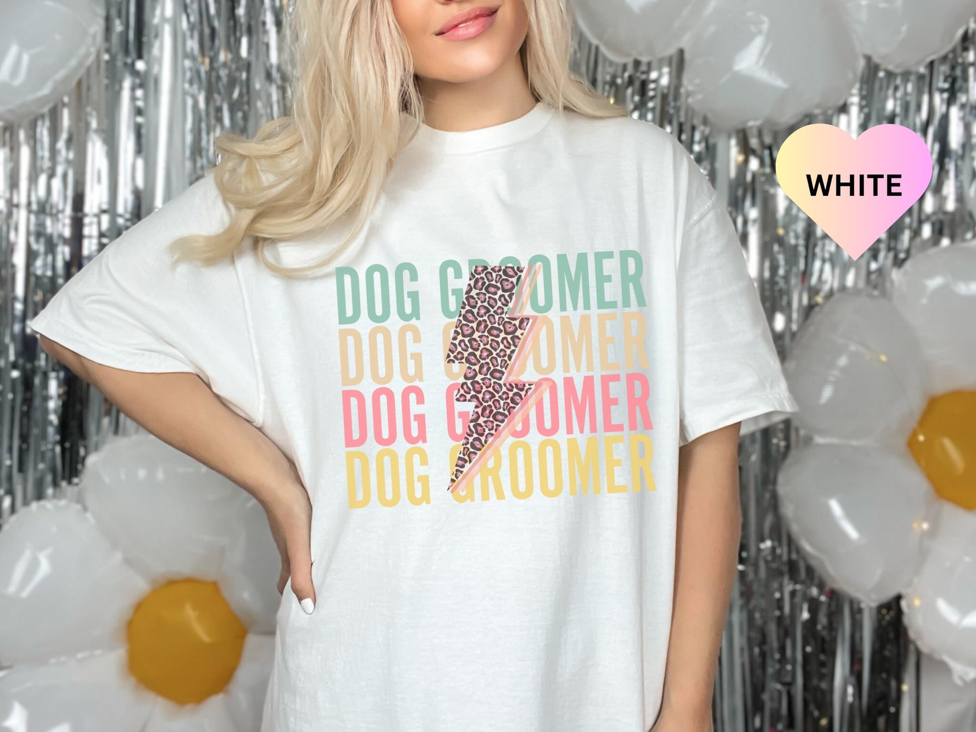 Comfort Colors Dog Groomer Tee, Retro Dog Groomer Lightning Bolt Shirt, Dog Groomer Gift, Womens Dog Grooming Tee,Vintage Dog Grooming Crew