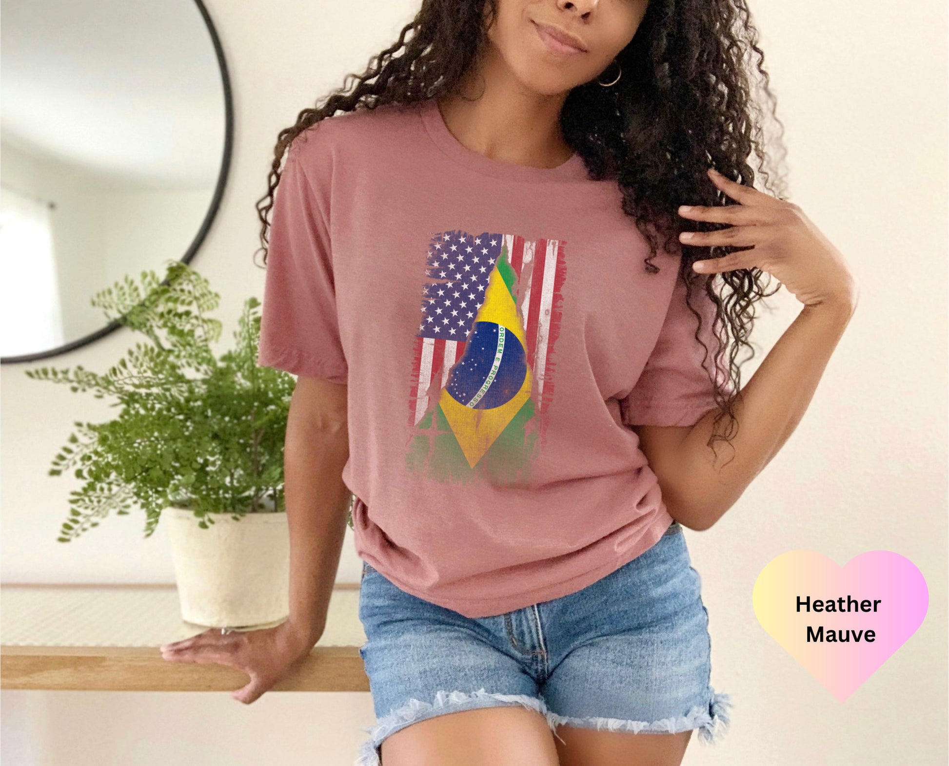 Brazilian Flag American Flag Shirt, Brazil Shirt, Brazilian Roots,Brazilian American Tee, Brasil shirt Brasileira T-Shirt,Gift for Brazilian
