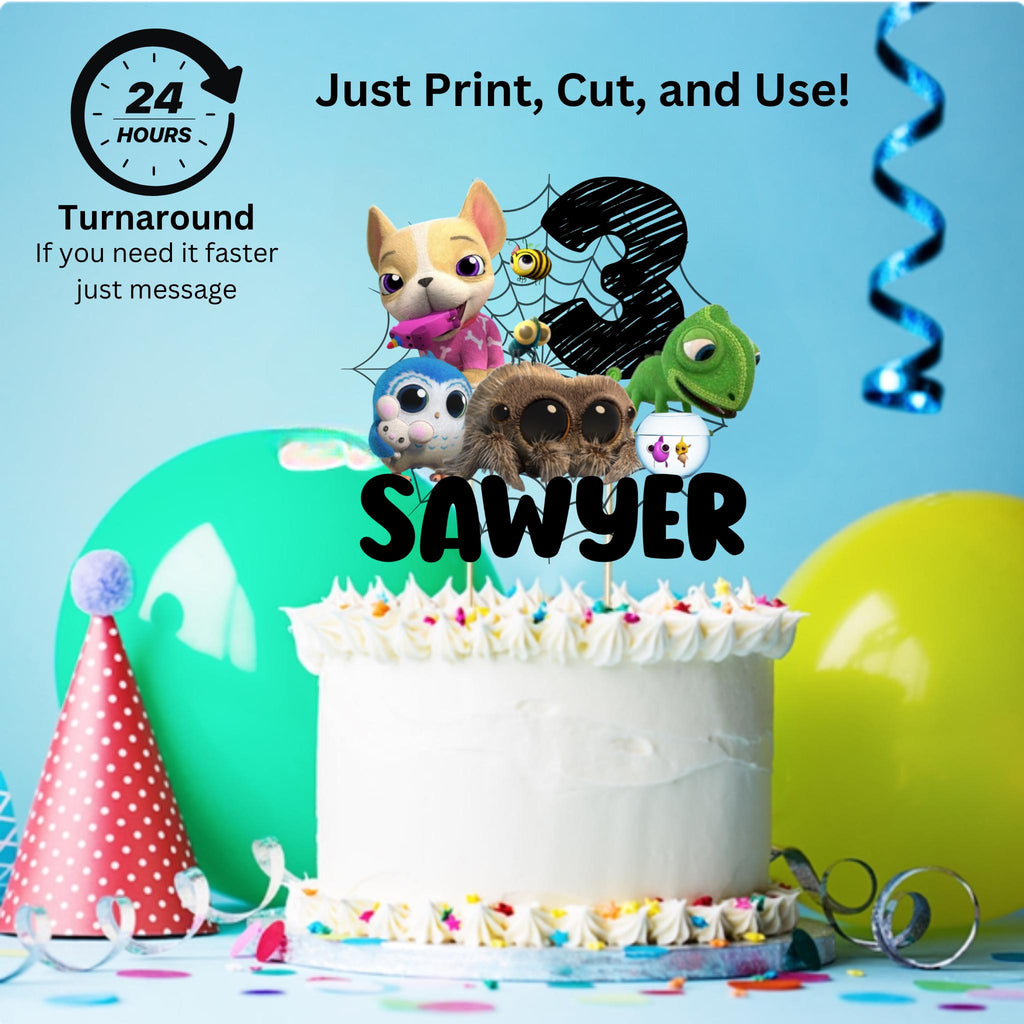 Personalized Lucas the Spider Cake Topper, Custom Lucas the Spider & Friends Party Decoration