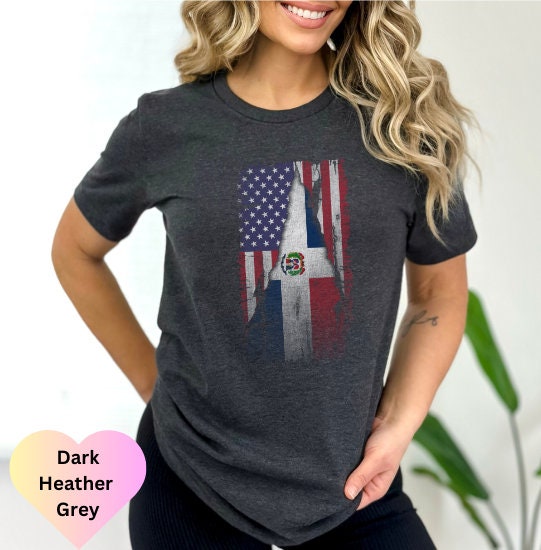 Dominican Flag Shirt, American Dominican Shirt, Gift for Immigrants, Naturalization Ceremony, Dominican Republic Shirt, Dominicana Shirt