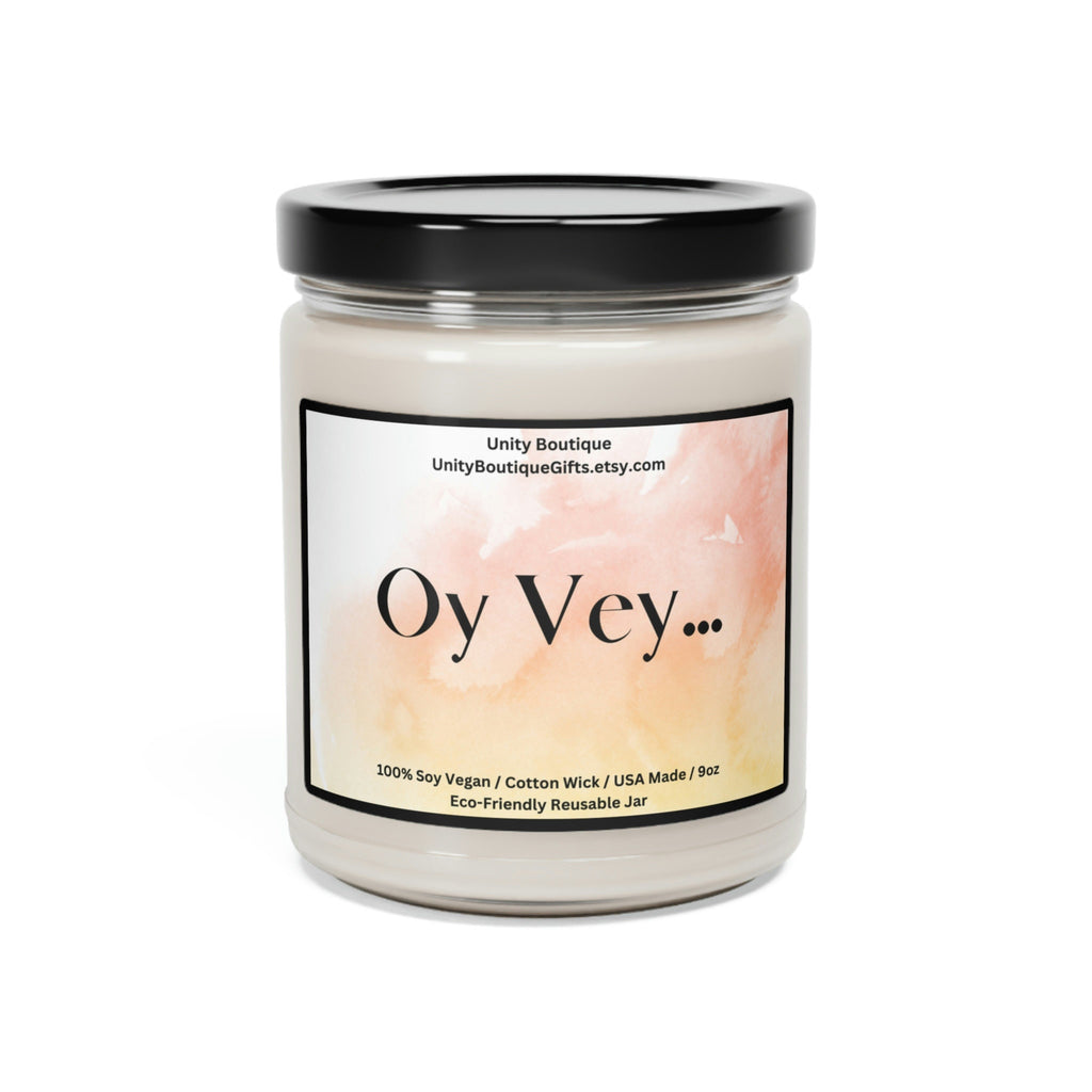 Oy Vey Funny Candle, 100% Soy Vegan Candle, Mothers Day Gift, Funny USA Made Candle, Jewish Candle,  Hanukkah Gift, Gift for Jewish Friend