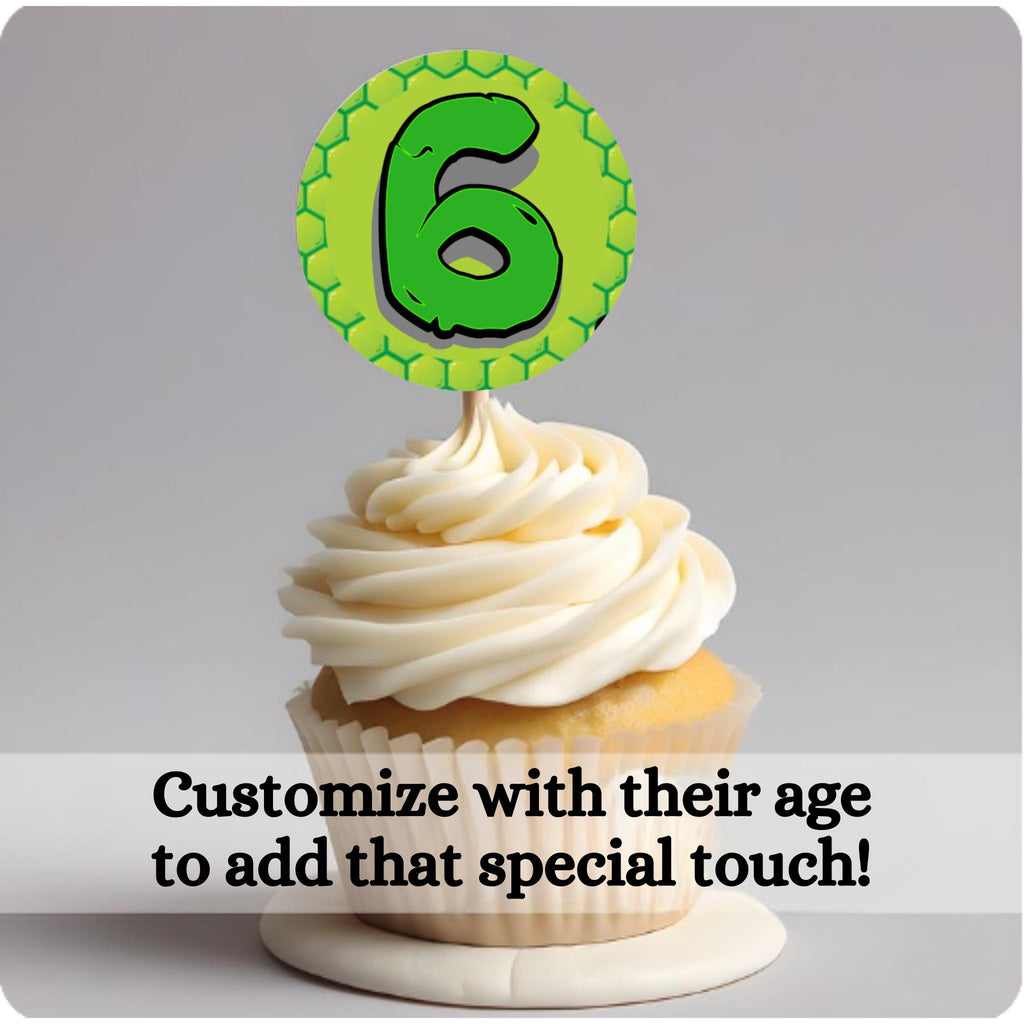 Personalized Teenage Mutant Ninja Turtle Birthday Cupcake Toppers, Custom Ninja Turtle Party Decorations