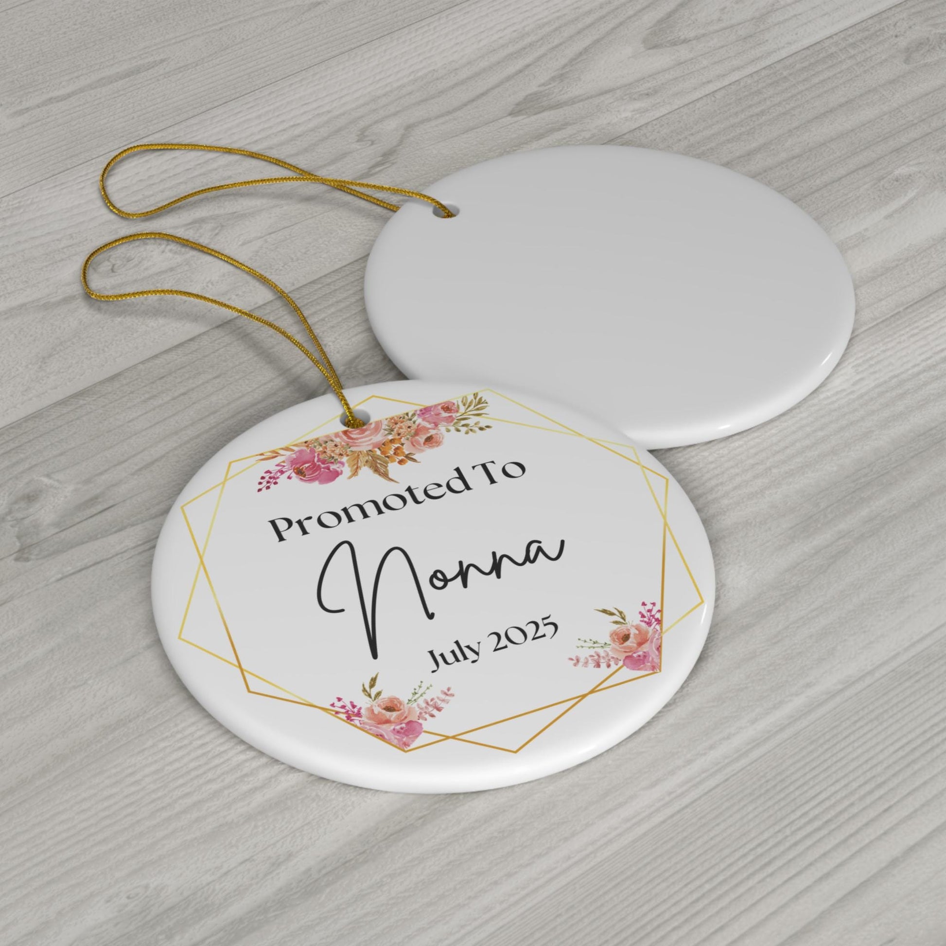Promoted To Nonna Ornament, Personalized Nonna Ornament, Grandma To Be Gift, Italian Grandma Gift, Pregnancy Announcement, Baby 1st Ornament