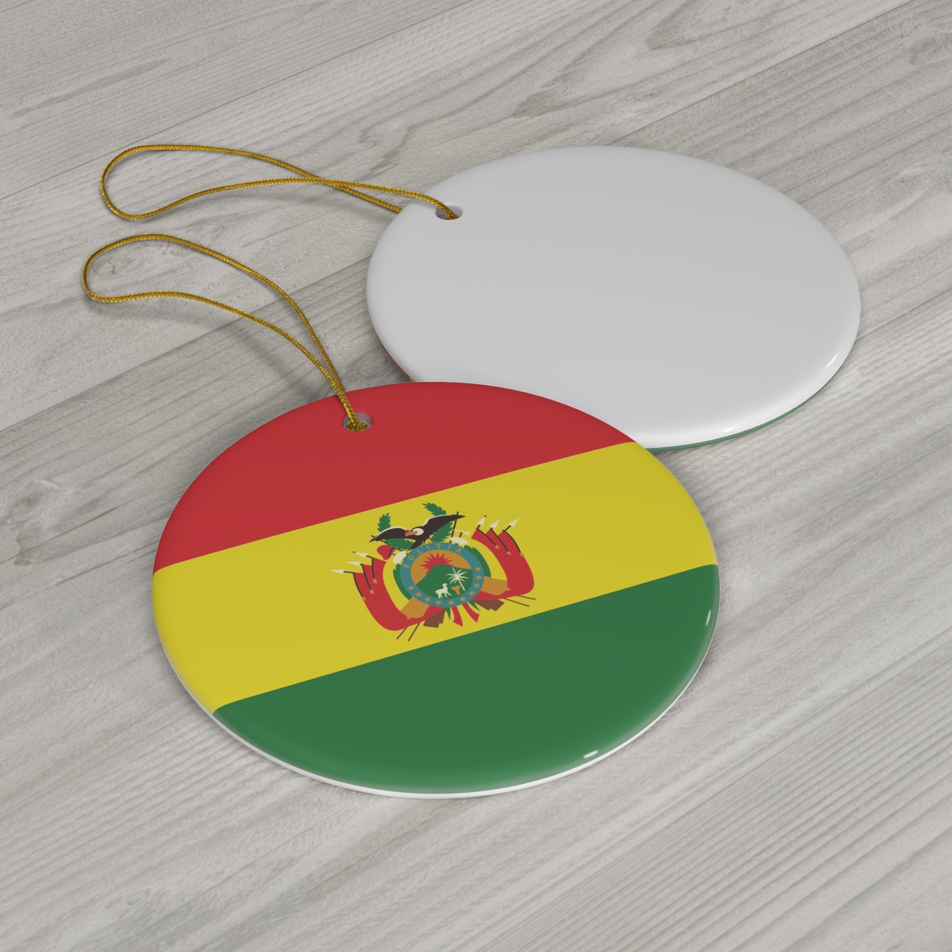 Personalized Bolivia Ceramic Christmas Ornament Bolivian Flag Gift Holiday Decoration South America World Heritage Travel Themed Keepsake