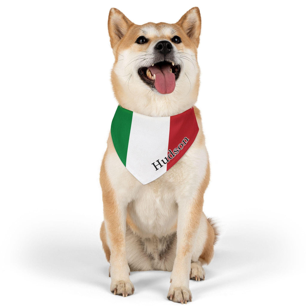 Italian Flag Personalized Dog Bandana, Italian Flag, Pet Bandana, Dog Collar, dog lover gift, Cat Italian Bandana, Italy Pet Neckware