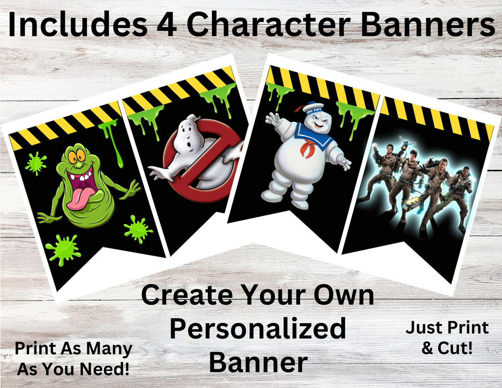 Personalized Ghostbusters Birthday Banner, Ghostbusters Movie Party Banner, Ghostbuster Party Decoration