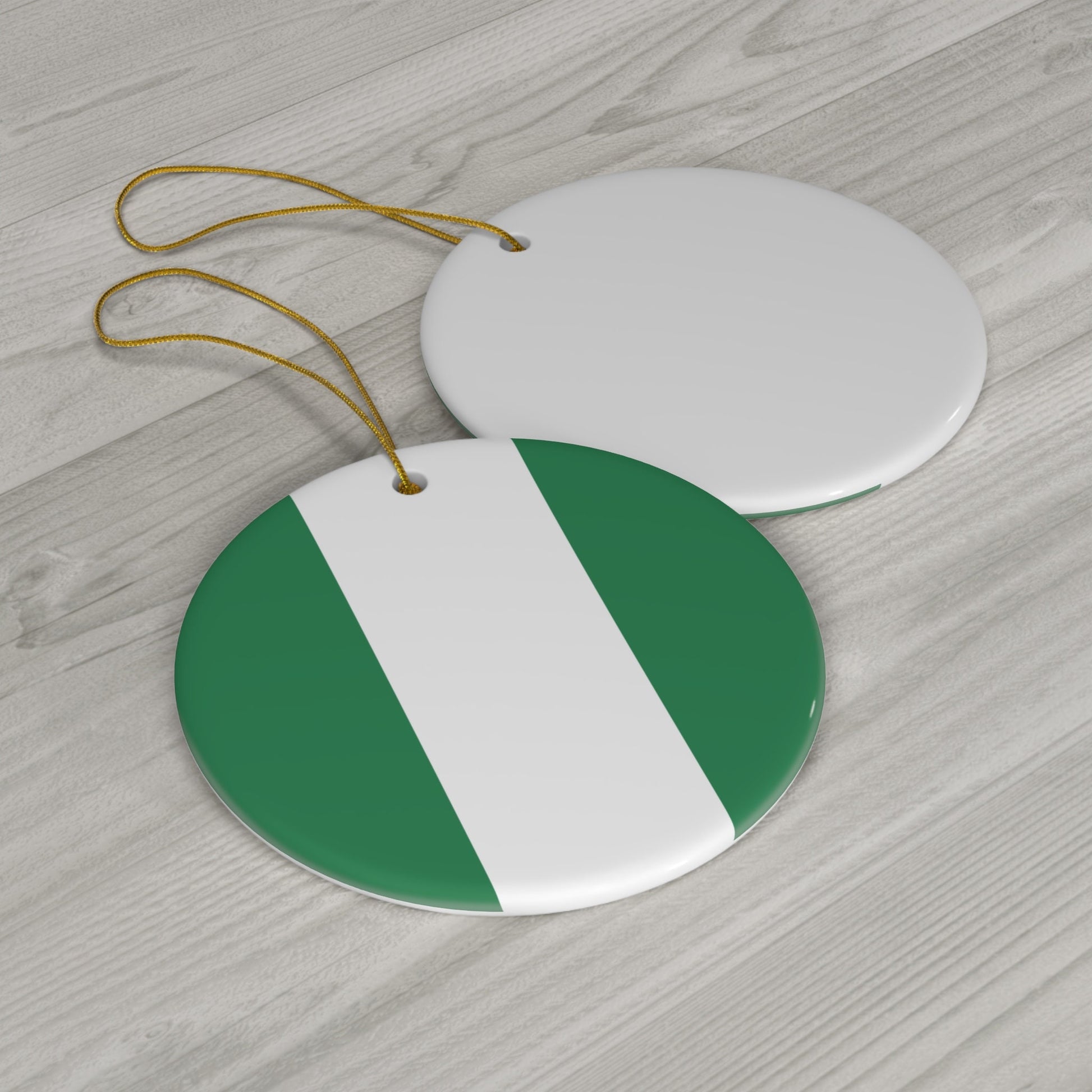 Personalized Nigeria Ceramic Christmas Ornament Nigerian Flag Inspired Porcelain Gift Holiday Decoration Africa World Heritage Travel Lover