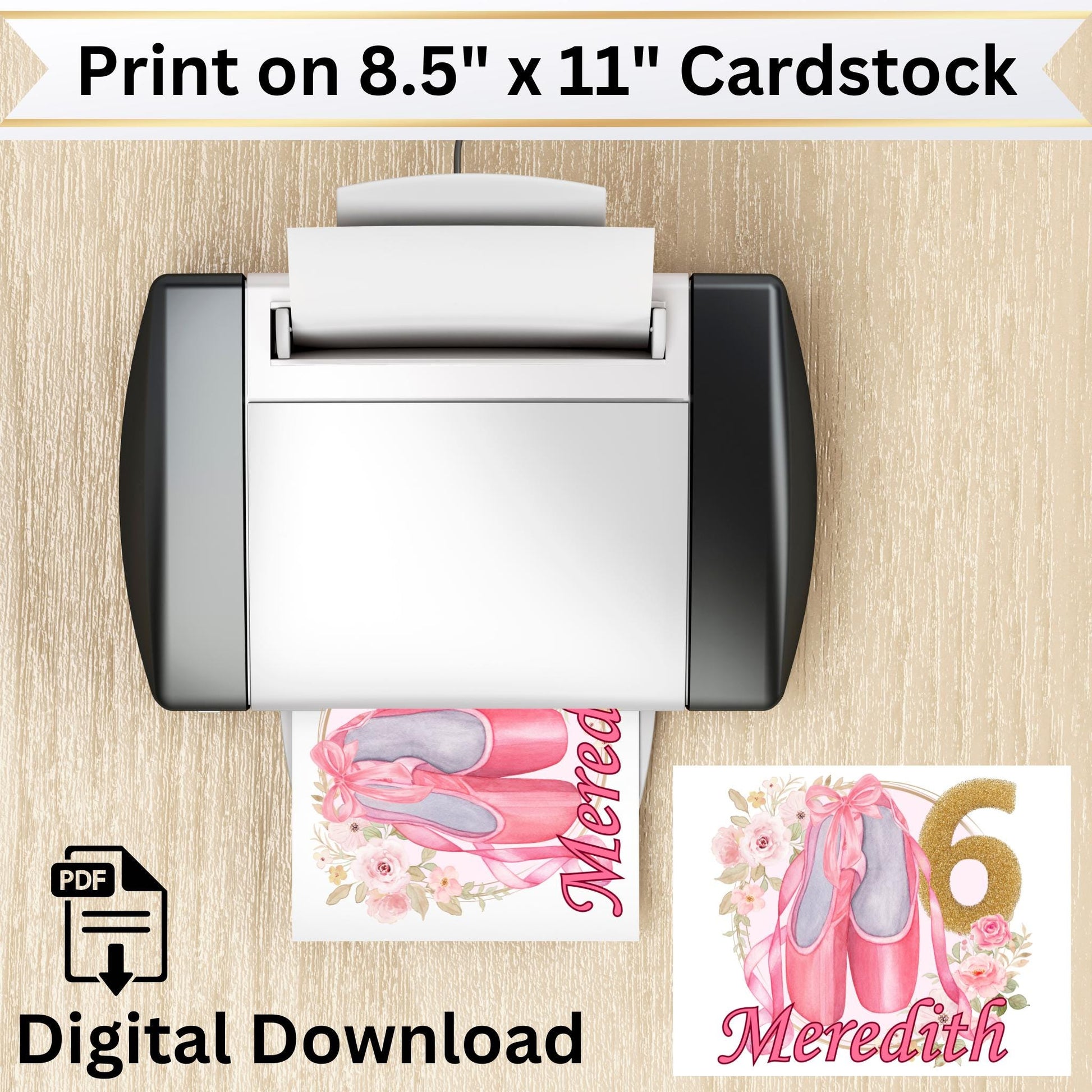 Personalized Ballet Birthday Cake Topper, Ballerina Cake Topper