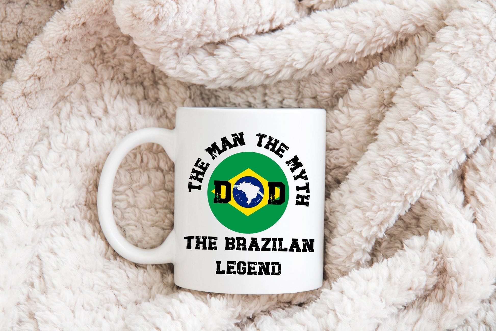 The Man The Myth The Brazilian Legend Dad Mug, Brazilian Dad Gift, Brazil Mug, Brazil Flag Mug, Funny Dad Mug, Brazilian Decor,Brazilian Dad