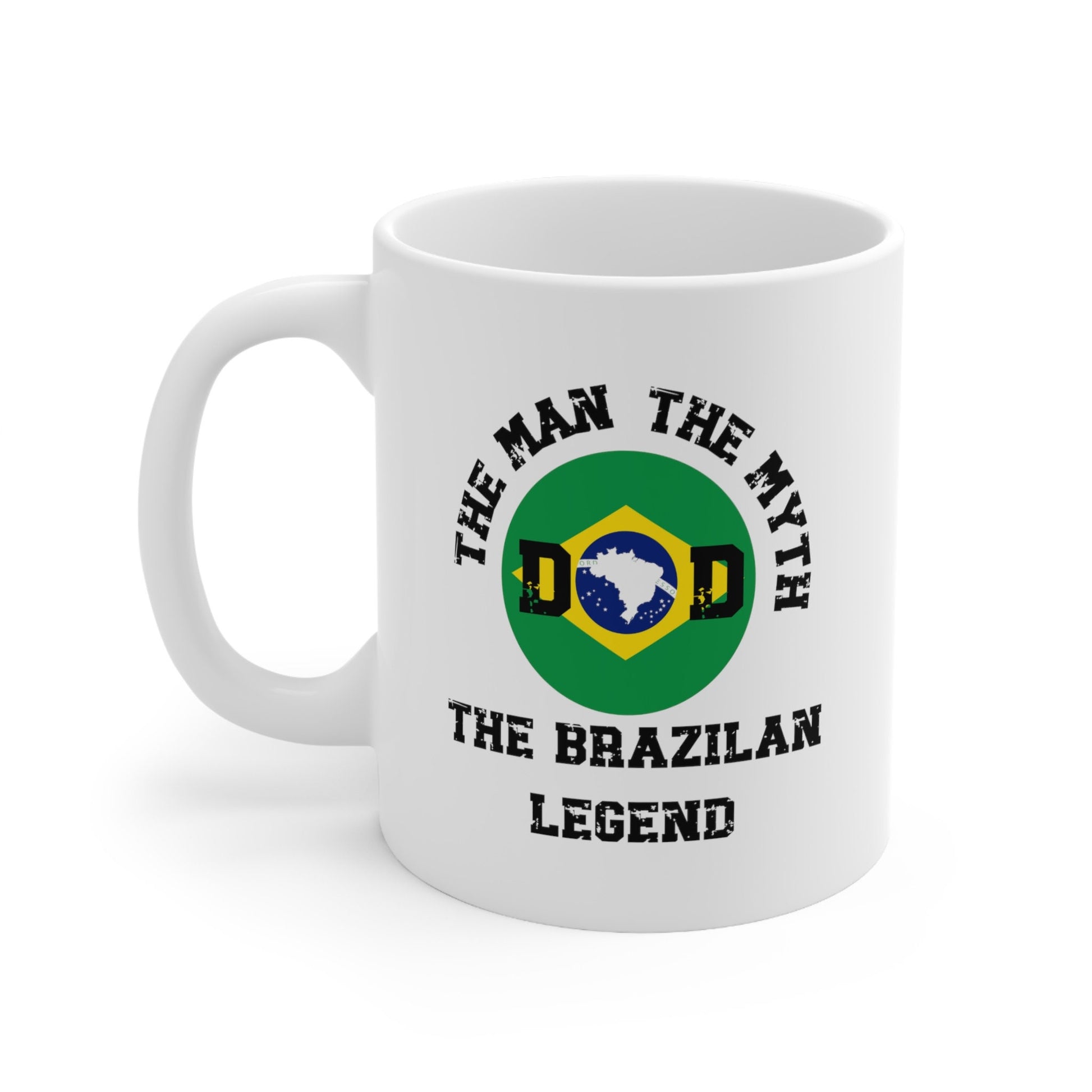 The Man The Myth The Brazilian Legend Dad Mug, Brazilian Dad Gift, Brazil Mug, Brazil Flag Mug, Funny Dad Mug, Brazilian Decor,Brazilian Dad