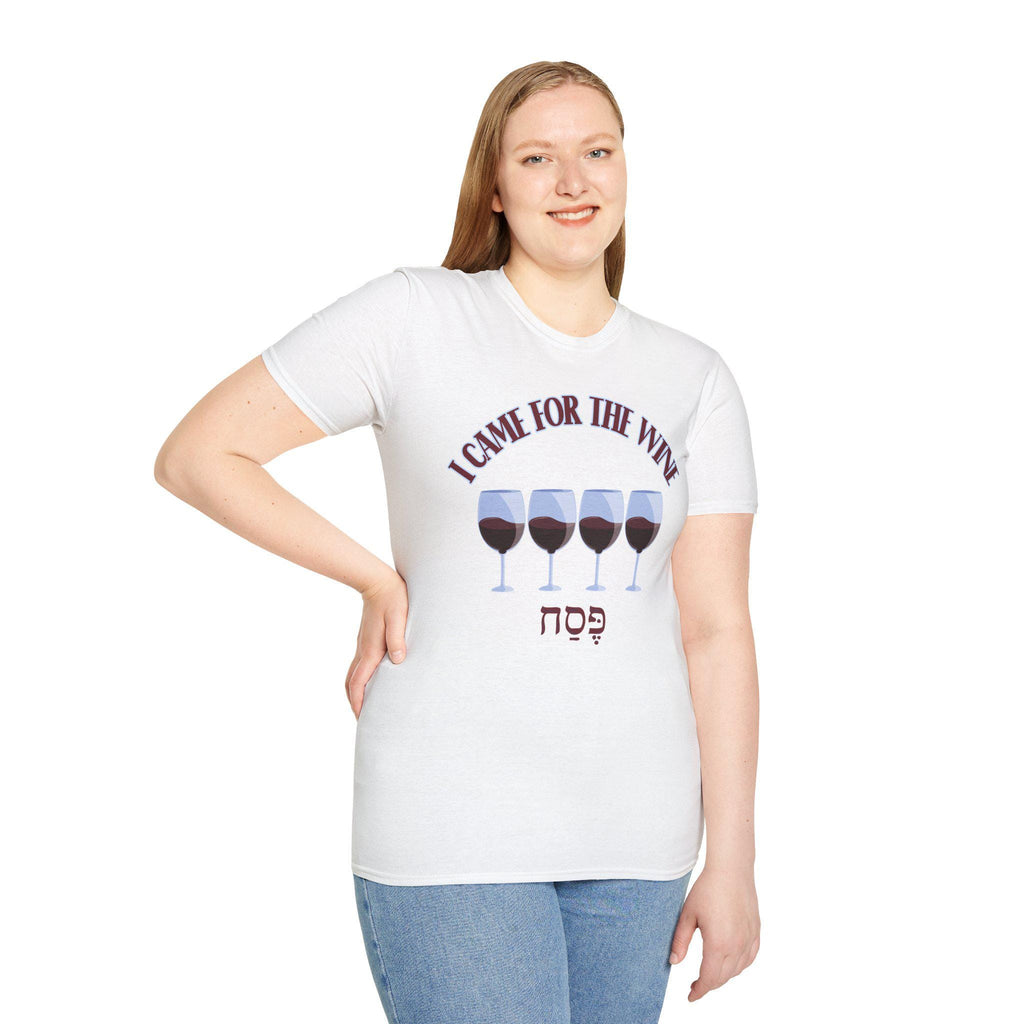 Passover Unisex T-shirt, I Came for the Wine Funny Passover Shirt, Passover Gift, Religious T-shirt, Pesach Shirt, Jewish Holiday Shirt