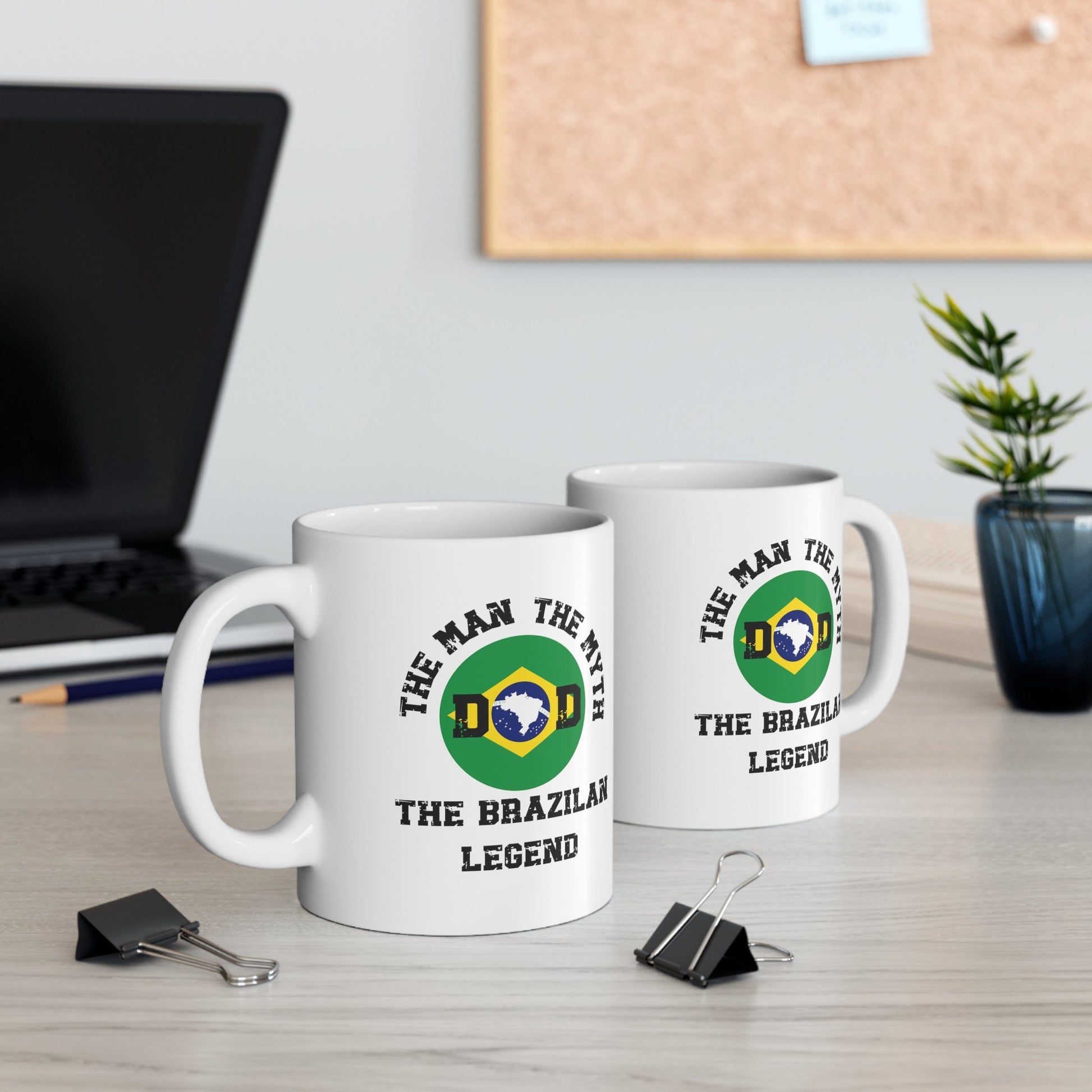 The Man The Myth The Brazilian Legend Dad Mug, Brazilian Dad Gift, Brazil Mug, Brazil Flag Mug, Funny Dad Mug, Brazilian Decor,Brazilian Dad